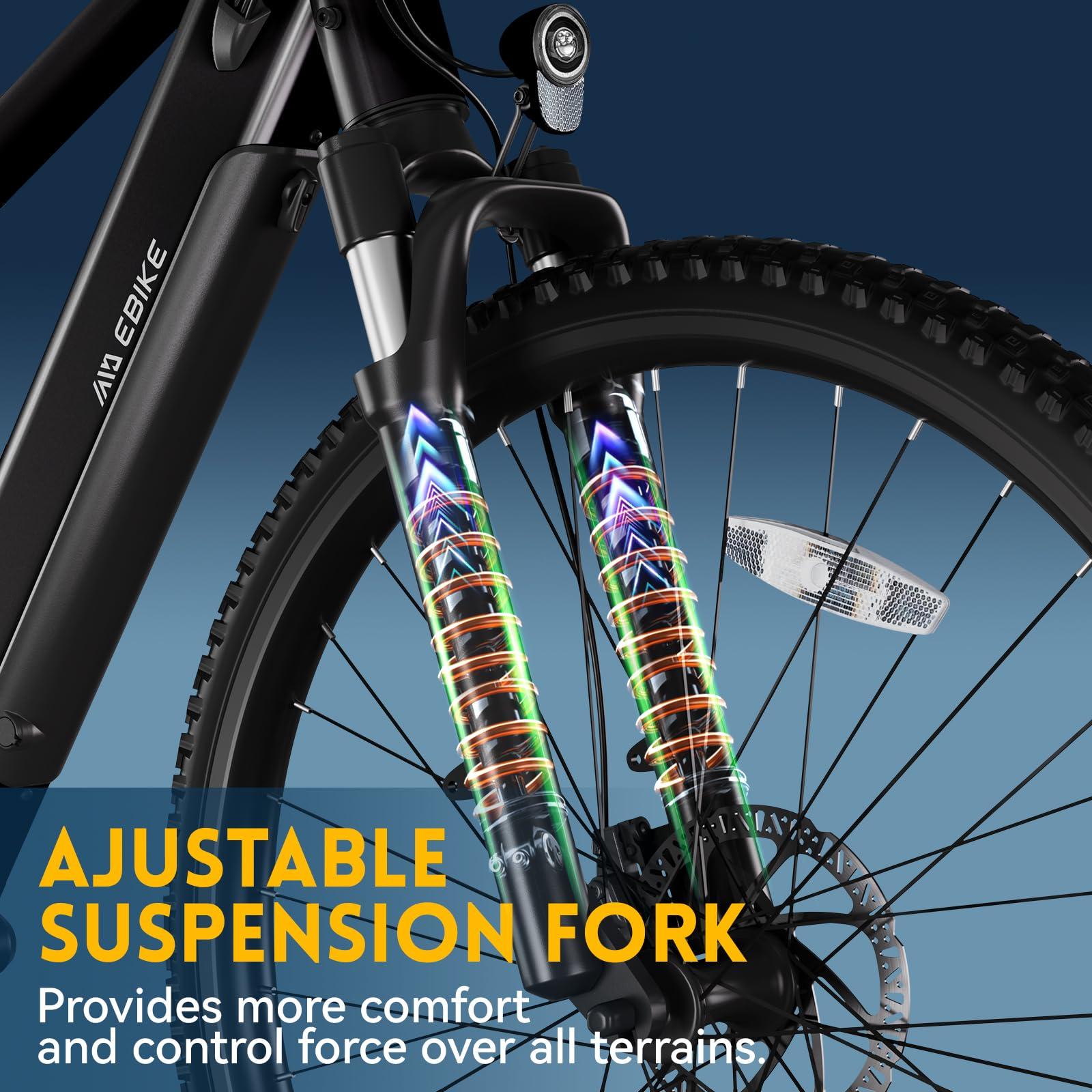 TST Electric Bike for Adults, with 750 W(Peak) Motor, Speed Can Reach 25 mph, 36V/300WH Battery, Max Travel 40 Miles, Equipped with 26 * 1.95" Tyres, and 7-Speed Ebike - Image 5