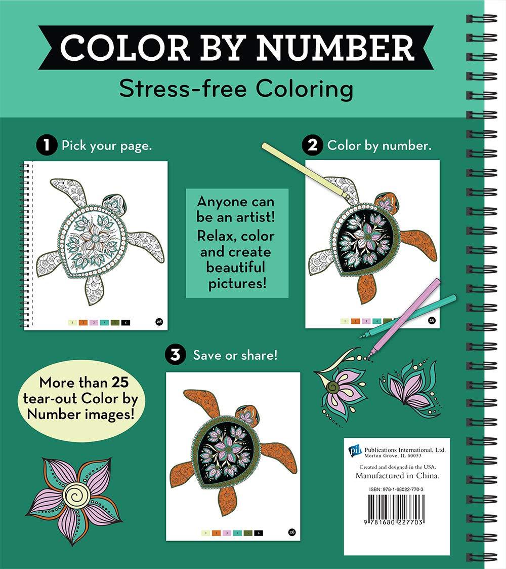 Brain Games - Color by Number: Stress-Free Coloring (Green) - Image 2