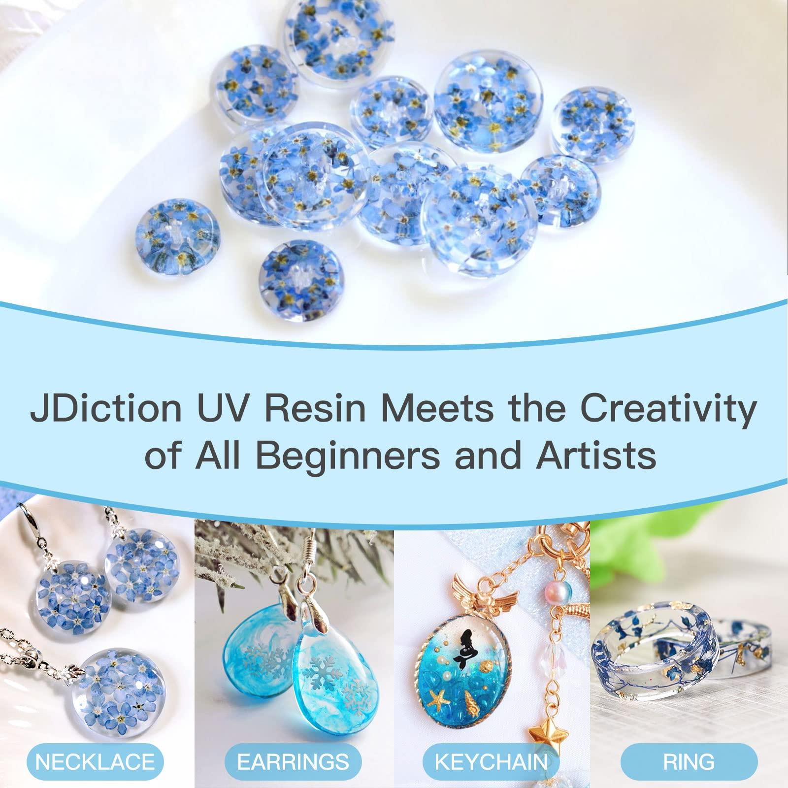 JDiction 400g UV Resin, New Formula Crystal Clear UV Resin Solar Cure Sunlight Activated Hard UV Resin Kit for Jewelry Making, Casting and Coating DIY Crafts - Image 8