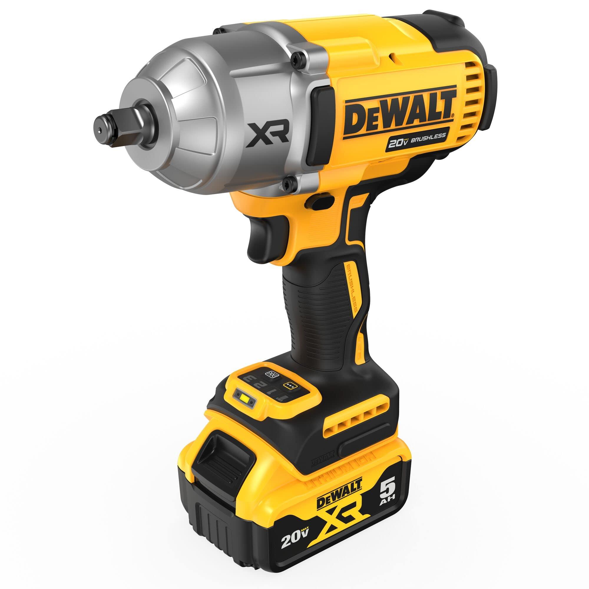 DEWALT 20V MAX Cordless Impact Wrench Kit, 20V MAX, 1/2" Hog Ring With 4-Mode Speed, Includes Battery, Charger and Kit Bag (DCF900P1) - Image 5