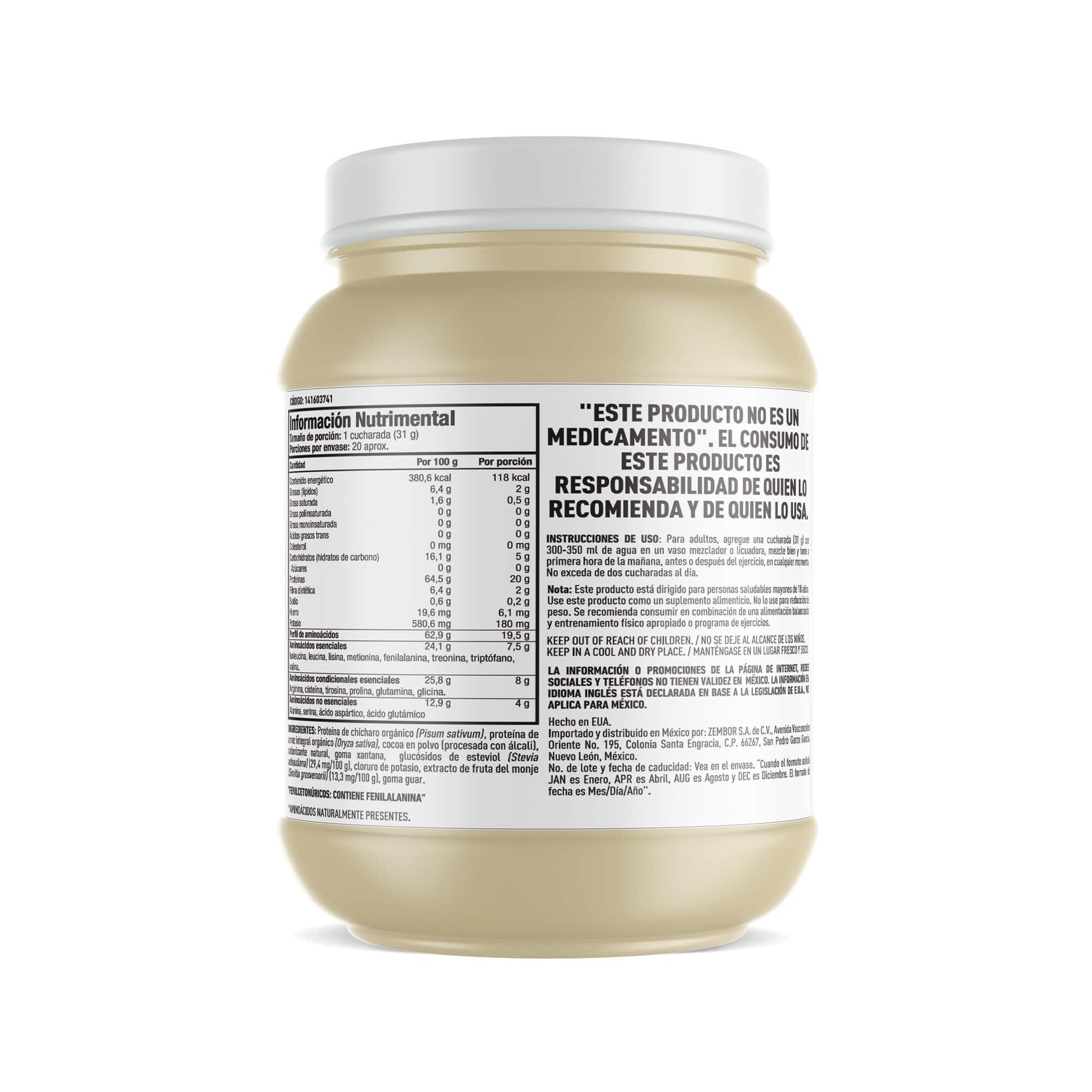 Isopure Plant-Based Protein Powder, Lactose Free, Gluten Free, With Iron, Chocolate, 20g Plant Protein Per Serving, 1.37 Lbs, 20 Servings - Image 2