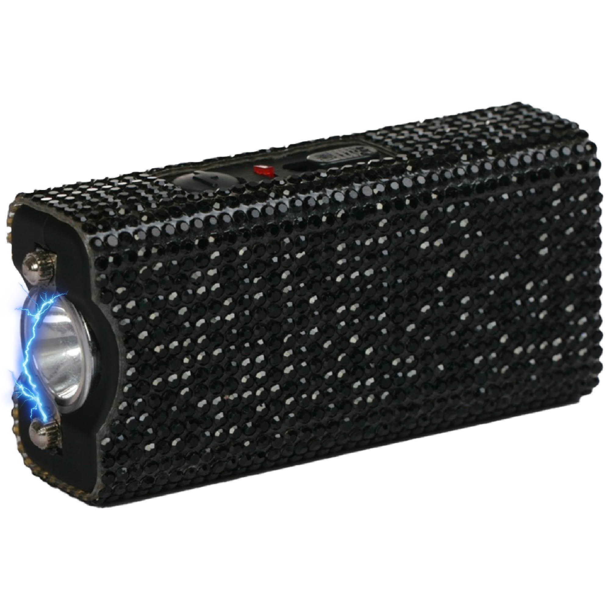 Streetwise Rhinestun Keychain Stun Gun – Compact Rechargeable Stun Gun Flashlight with Rhinestone Grip, Holster, and Keyring for Women’s Self Defense and Personal Protection - Image 3