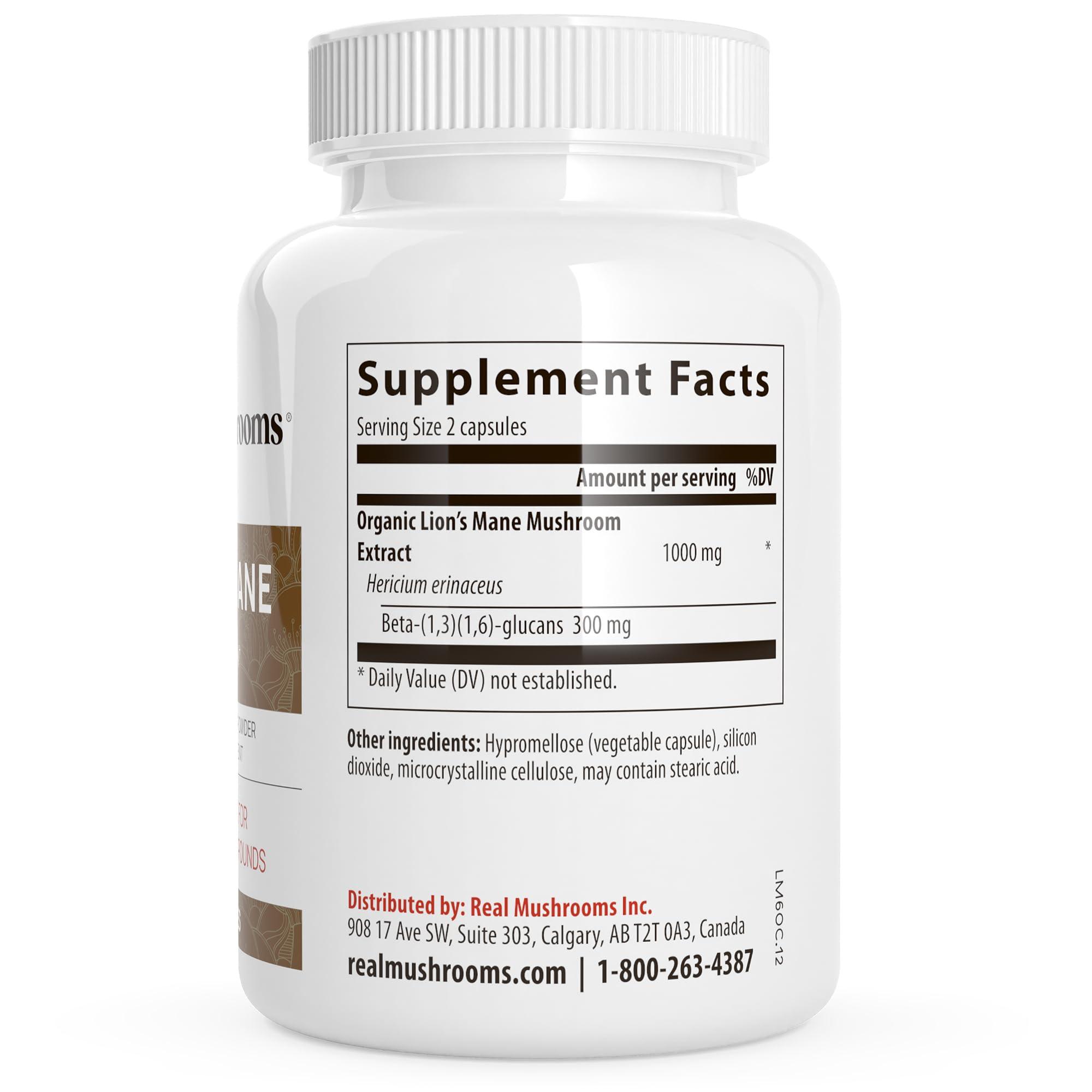 Real Mushrooms Lions Mane Supplement Capsules - Mushroom Supplement for Overall Wellness with Verified Beta Glucans – Non-GMO, Vegan Mushroom Supplements in 120 Capsules - Image 8