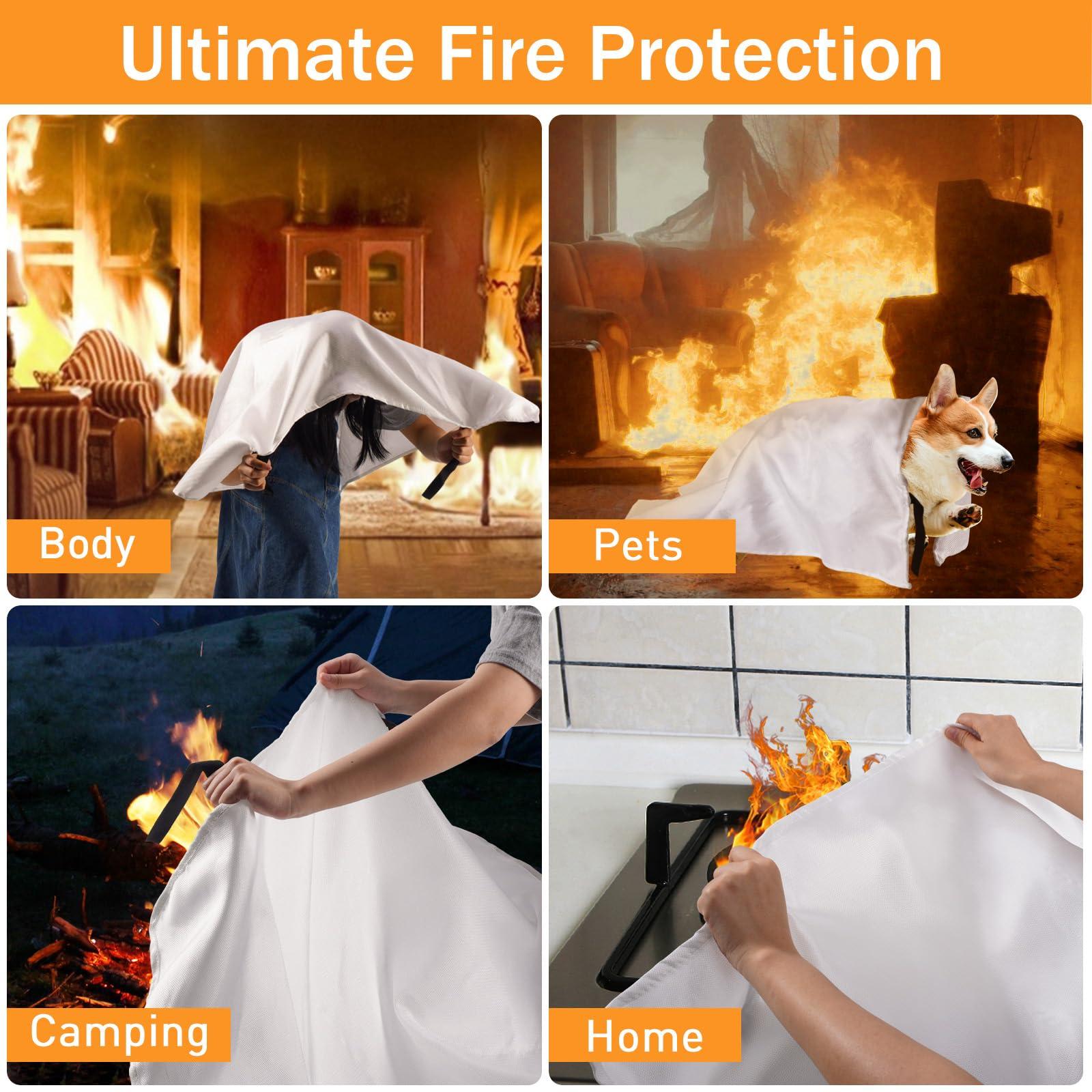 Mondoshop Fire Blankets Emergency for Kitchen Home - Emergency Fire Retardant Blanket for Home Fireproof Blanket for Camping, Grill, Car, Office, Warehouse, School, Picnic, Fireplace - Image 4