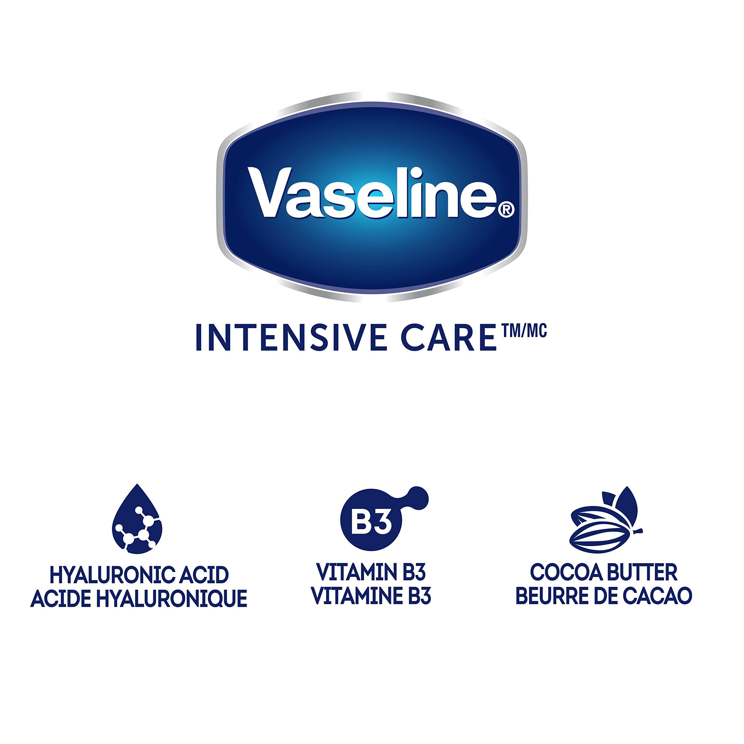 Vaseline Intensive Care Hand Crème Moisturizer for Dry Hands Hydra Replenish Made with hyaluronic acid, vitamin B3, and cocoa butter 3.4 oz 6 Count - Image 8