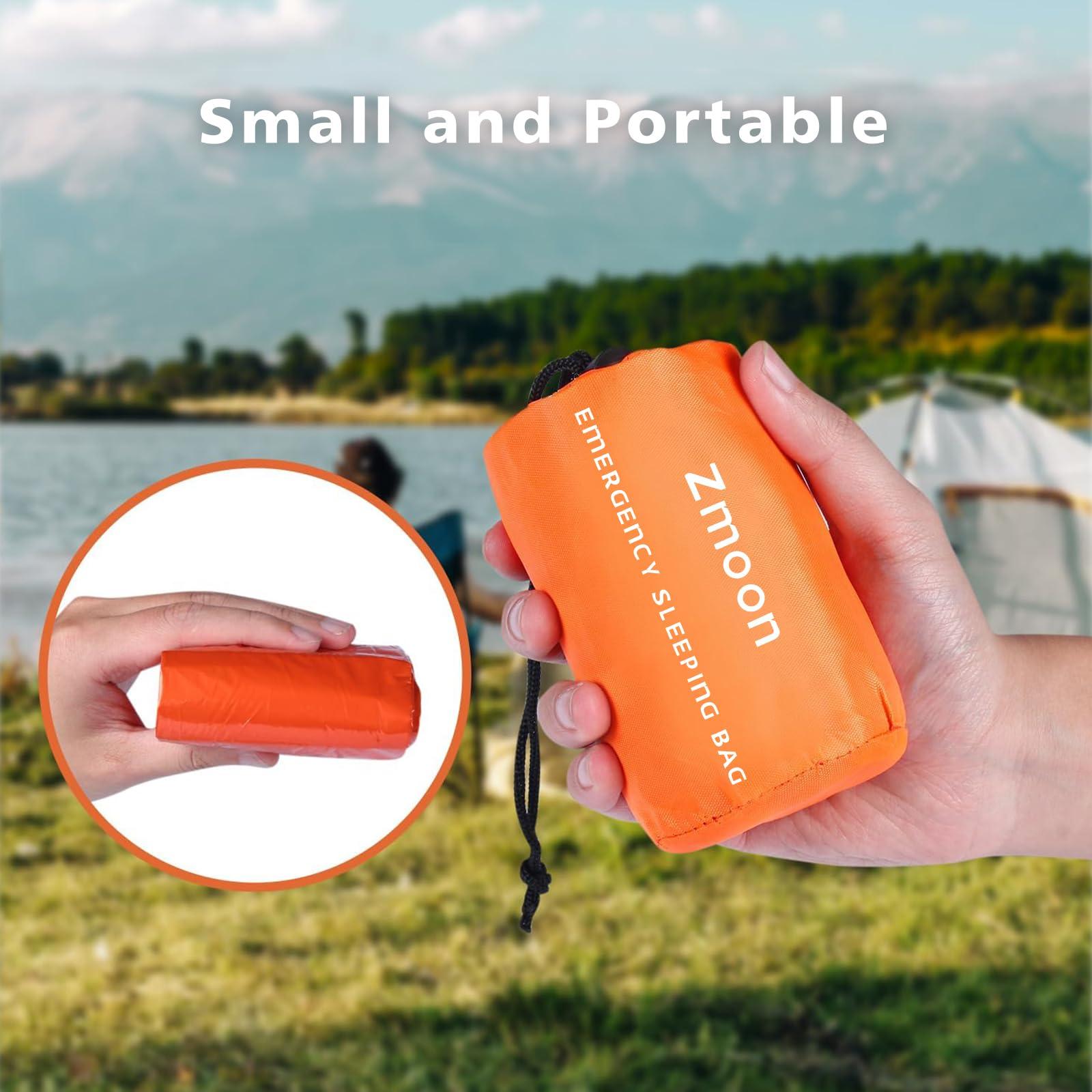 Zmoon Emergency Sleeping Bag 2 Pack Lightweight Survival Sleeping Bags Thermal Bivy Sack Portable Emergency Blanket for Camping, Hiking, Outdoor, Activities - Image 2