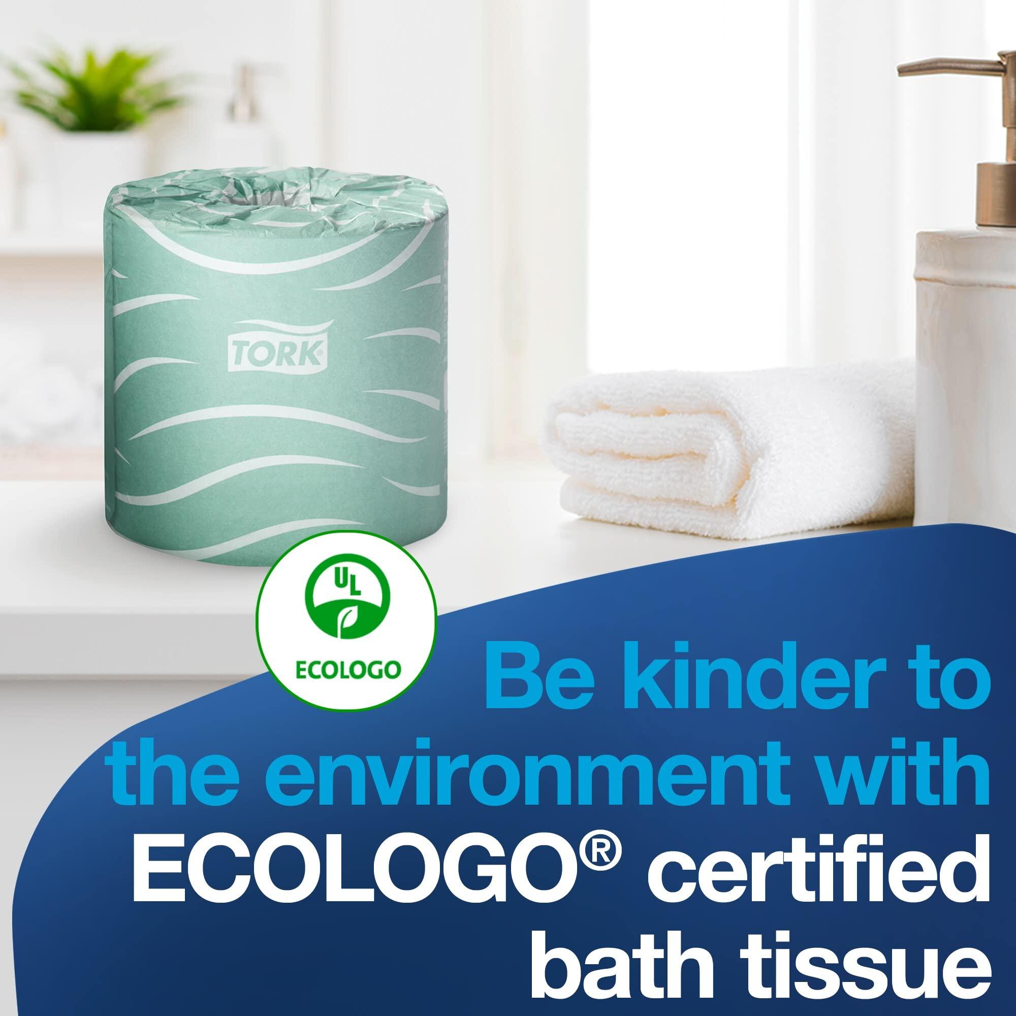 Tork Septic Safe Toilet Paper, White, 2-Ply 100% Recycled, Eco-Friendly, T24 Compatible 96 Rolls x 500 Sheets (TM1616S) - Image 6