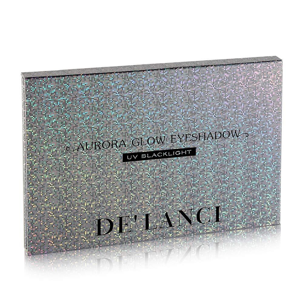 DE'LANCI Neon Eyeshadow Palette Glow in the Dark, Aurora Glow Eyeshadow Pallets Stage, Halloween Christmas Makeup Kit UV Blacklight Matte and Glitter Fluorescent Eye Shadows Highly Pigment - Image 8