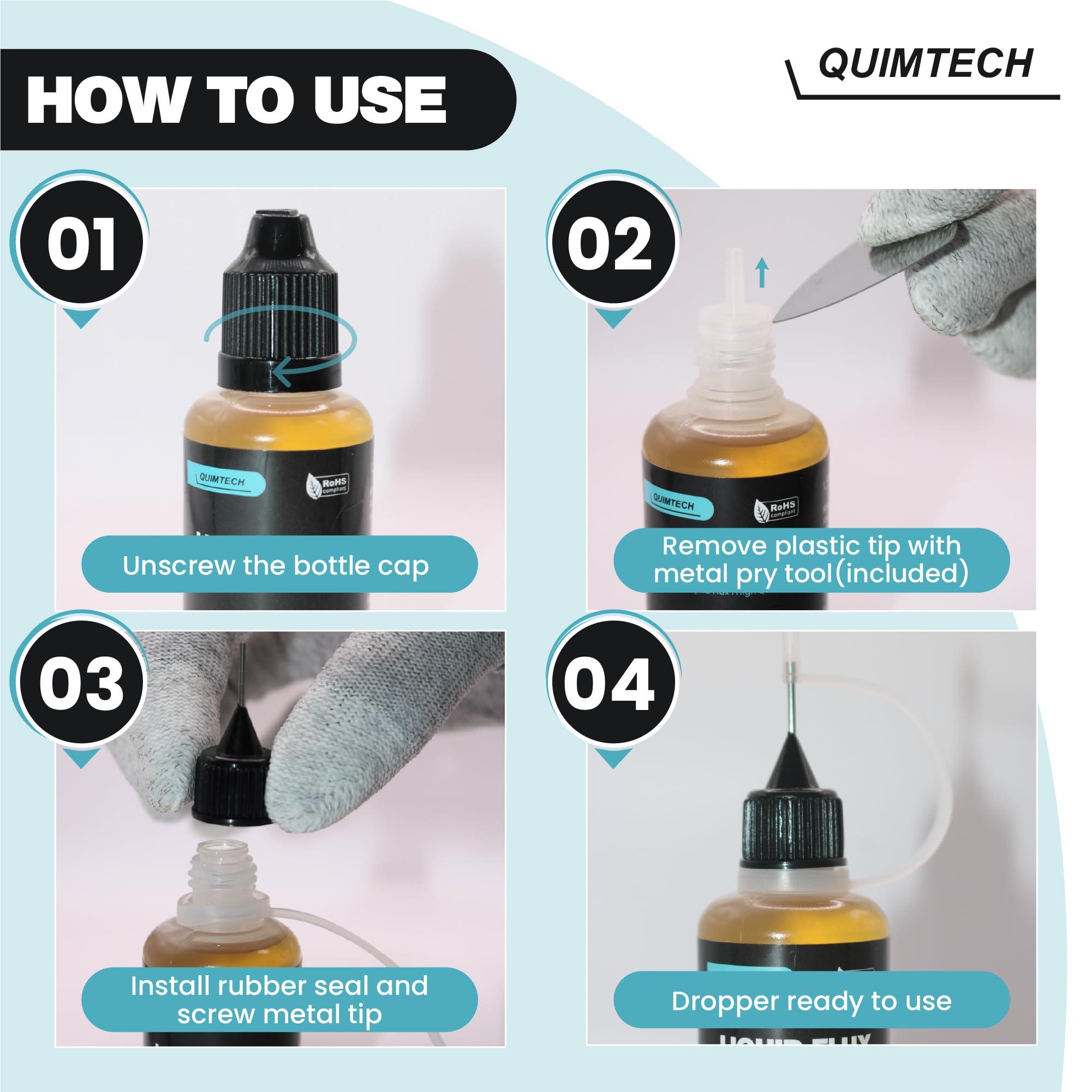 Liquid Solder Flux Dropper (30 ml/1 Oz.) I RMA Liquid Solder Flux I Soldering Flux I Electrical Solder I No Clean Liquid Flux I Rosin Flux I Soldering Flux for Electronics I Lead Free Liquid Solder I - Image 3