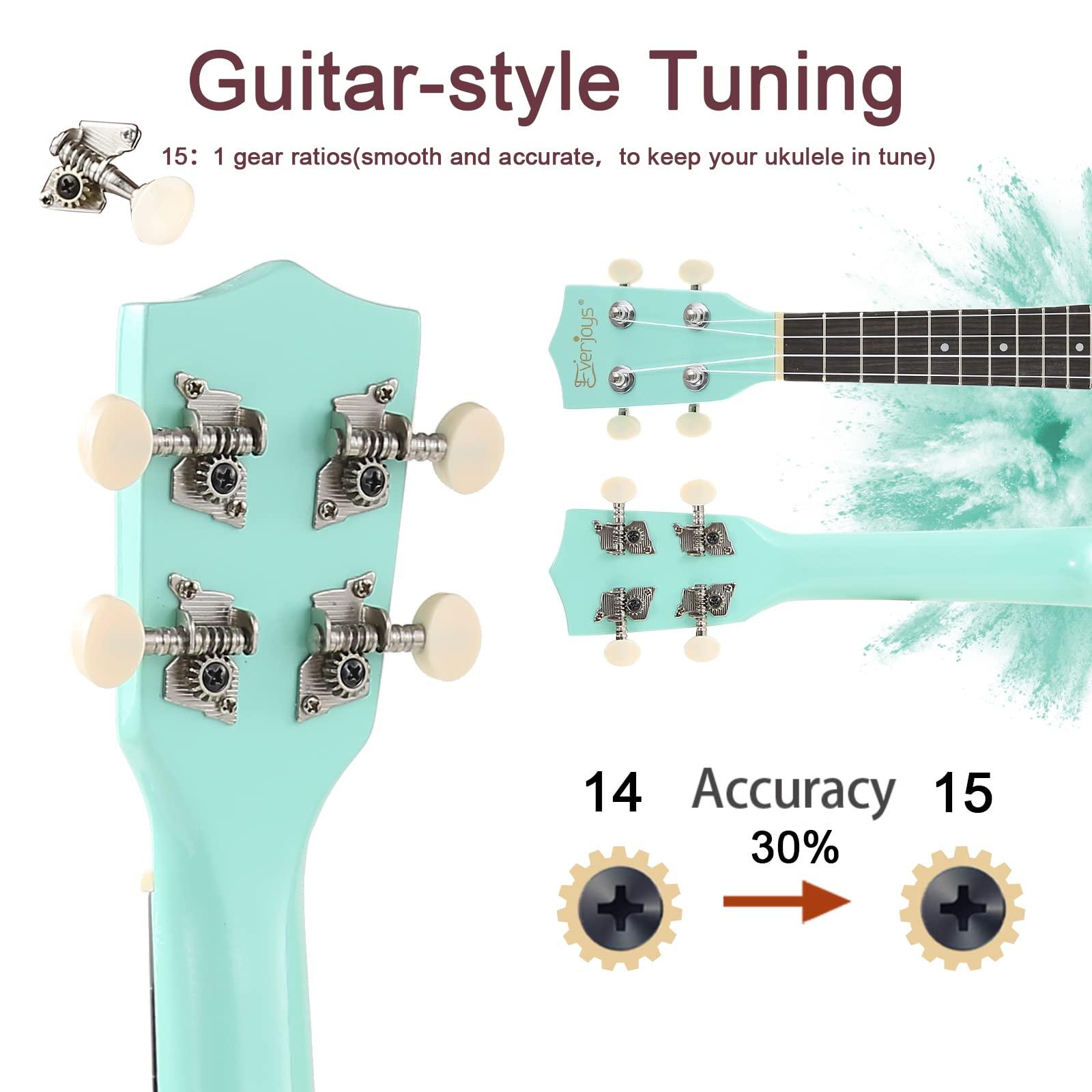 Soprano Ukulele Beginner Kit for Adult Student w/Free Online Lesson 21 Inch Ukelele Gig Bag Strap String Tuner Pick Polishing Cloth, Rainbow Series Ukalalee - Image 5