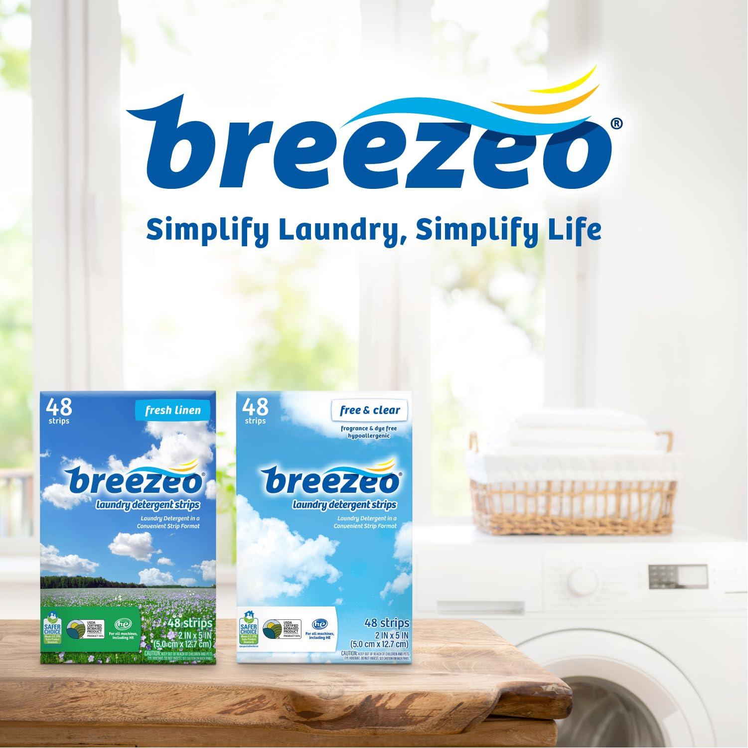 Breezeo Laundry Detergent Strips (48 strips) – Free & Clear - More Convenient than Pods, Pacs, Liquids or Powders – Great for Home, Dorm, Travel, Camping & Hand-Washing - Image 8