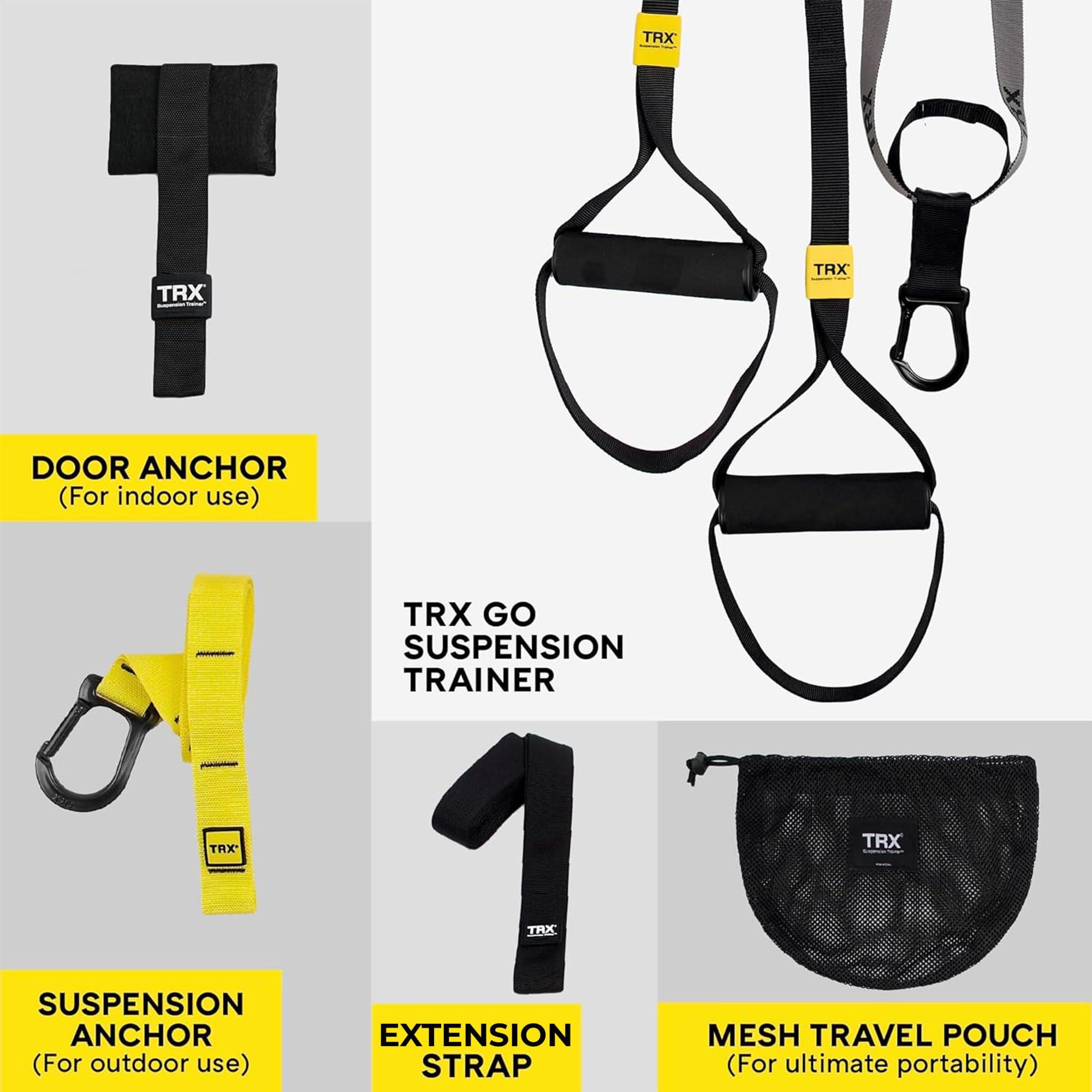 TRX GO Suspension Trainer System, Full-Body Workout for All Levels & Goals, Lightweight & Portable, Fast, Fun & Effective Workouts, Home Gym Equipment or for Outdoor Workouts, Grey - Image 6