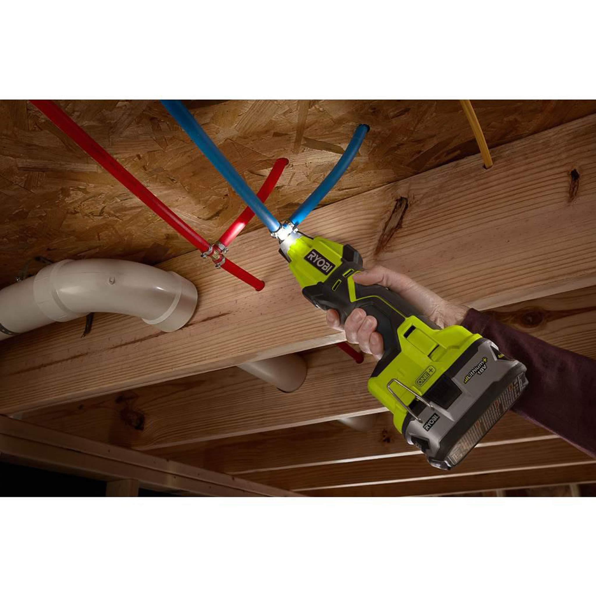 Ryobi 18-Volt ONE+ Lithium-Ion Cordless PEX Tubing Clamp Tool (Tool Only) P660 - Image 2