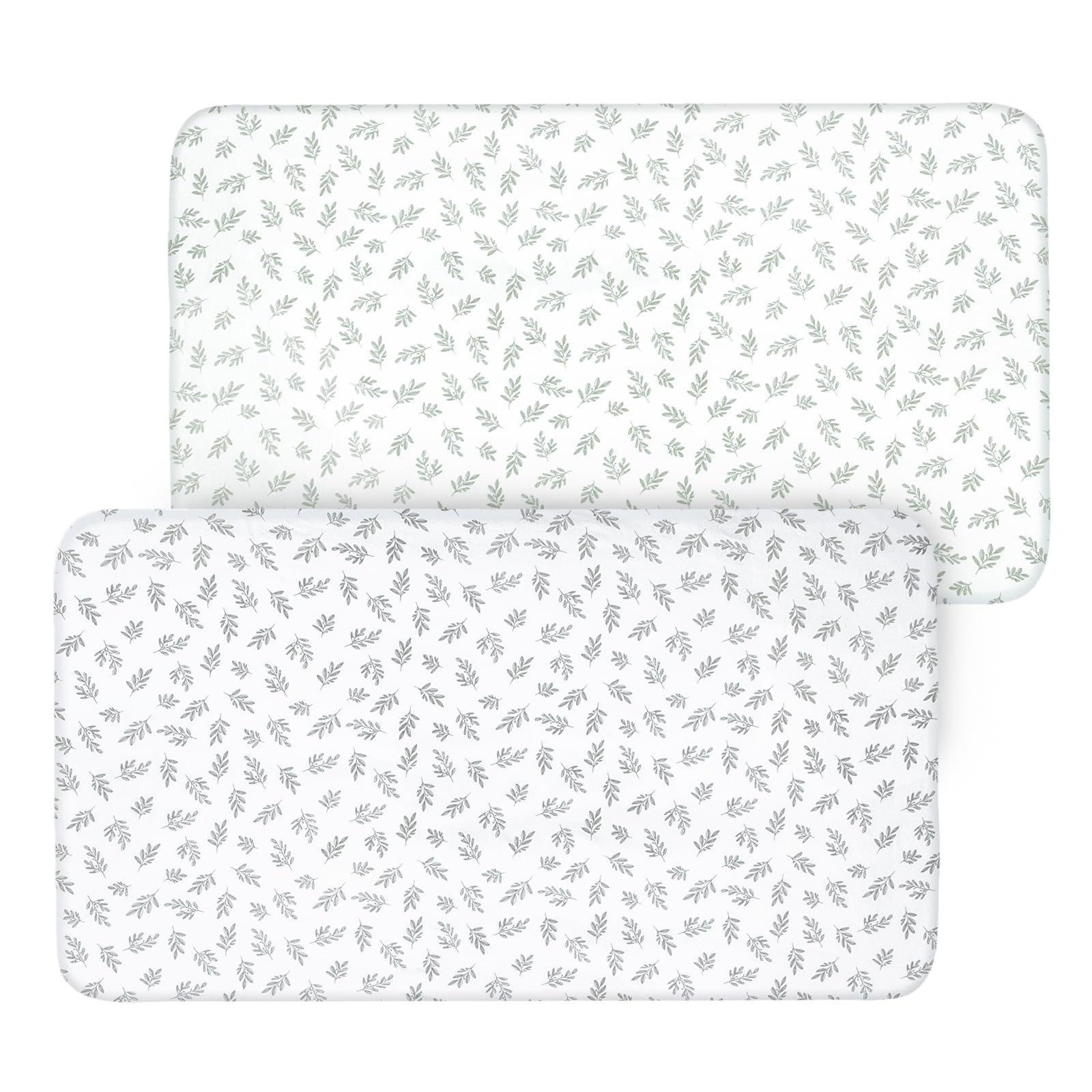 Crib Sheets Fitted for Boys and Girls, 2 Pack Crib Sheet Fits for Standard Crib Mattress, Neutral Toddler Bed Sheets, Lovely Print, 52”X 28” - Image 7