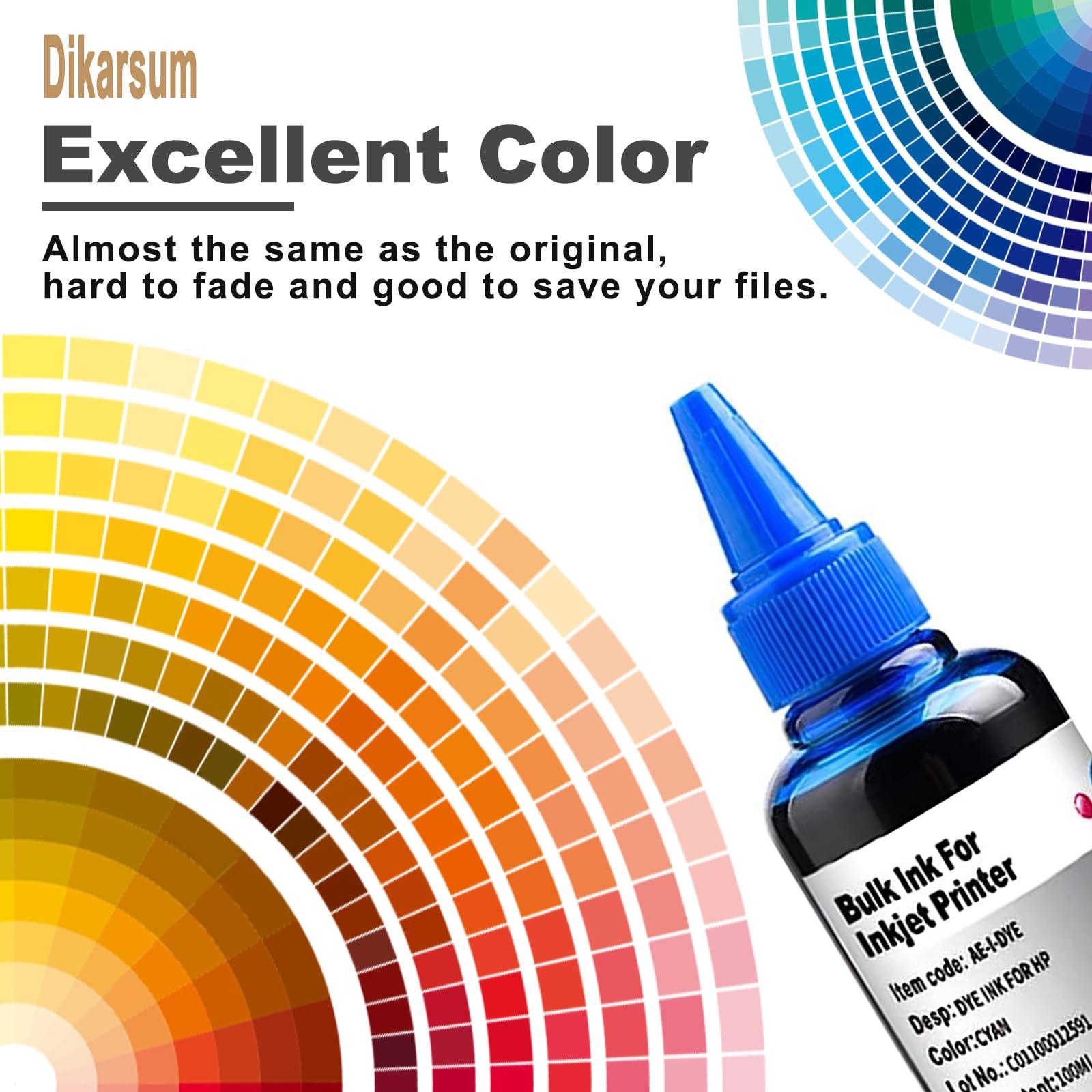 Dikarsum Refill Ink Kit for HP 60 61 62 63 94 95 96 564 920 901 902 932 933 934 940 950 951 952 Inkjet Printer Cartridges for Refillable Ink Cartridges CISS System with 4 Free Syringe(100ML 3BK C M Y) - Image 3