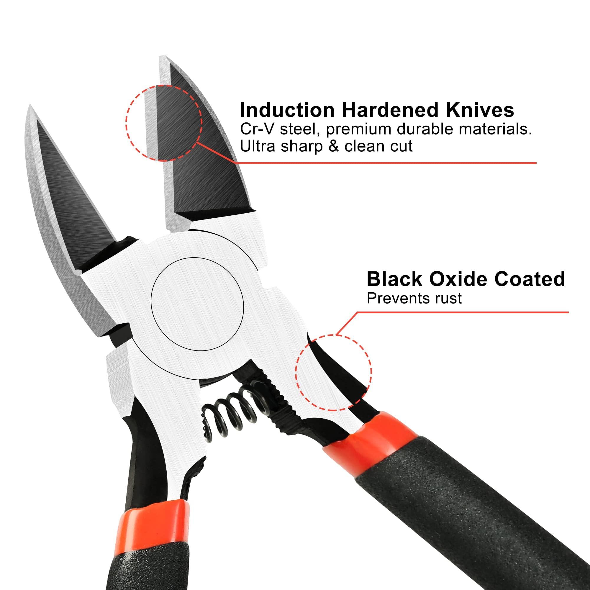 BOENFU Wire Snips Floral Wire Cutter Jewelry Wire Snippers 6 Inches 2 Pack Flush Cut Pliers Side Cutters Metal Cutting Tool for Crafting, Floral, Artificial Flowers, Chicken Wire, Electrical - Image 4
