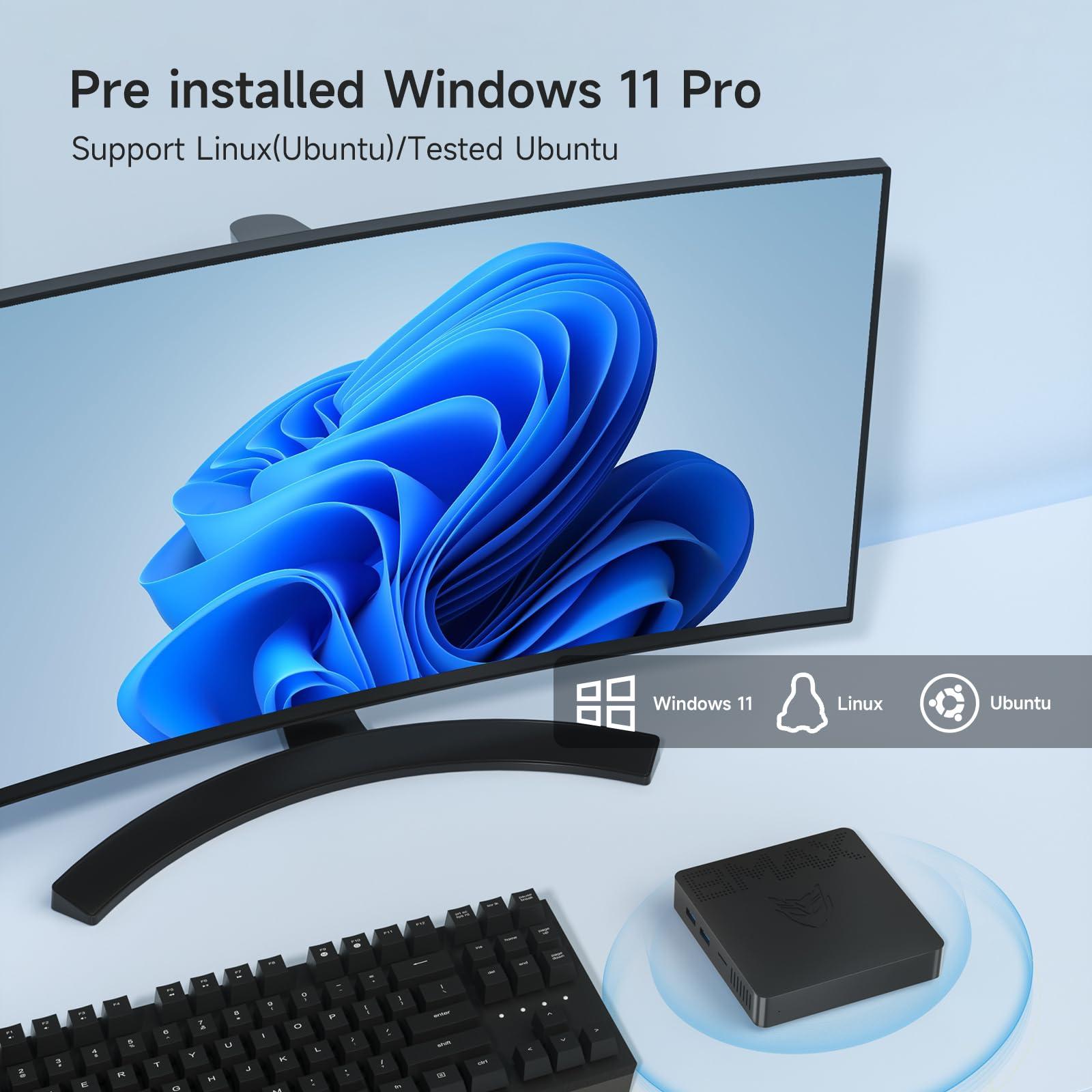 Bmax Mini PC B1 Pro 8GB LPDDR4 /128GB eMMC, Intel Gemini Lake N4000 (Up to 2.6 GHz), Support 512GB/2TB M.2 SSD Expansion, 2.4G/5G Dual WiFi BT4.2, 4K Dual Display Micro Computer - Image 4