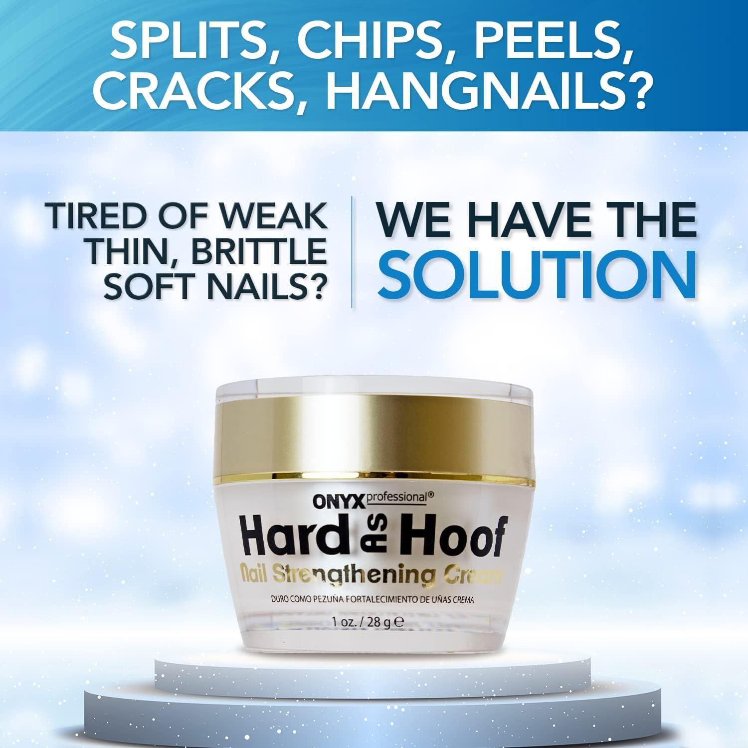 Onyx Professional Hard as Hoof Nail Strengthening Cream with Coconut Scent, Nail Growth & Conditioning Cuticle Cream Stops Splits, Chips, Cracks & Strengthens Nails, 1 oz - Image 3