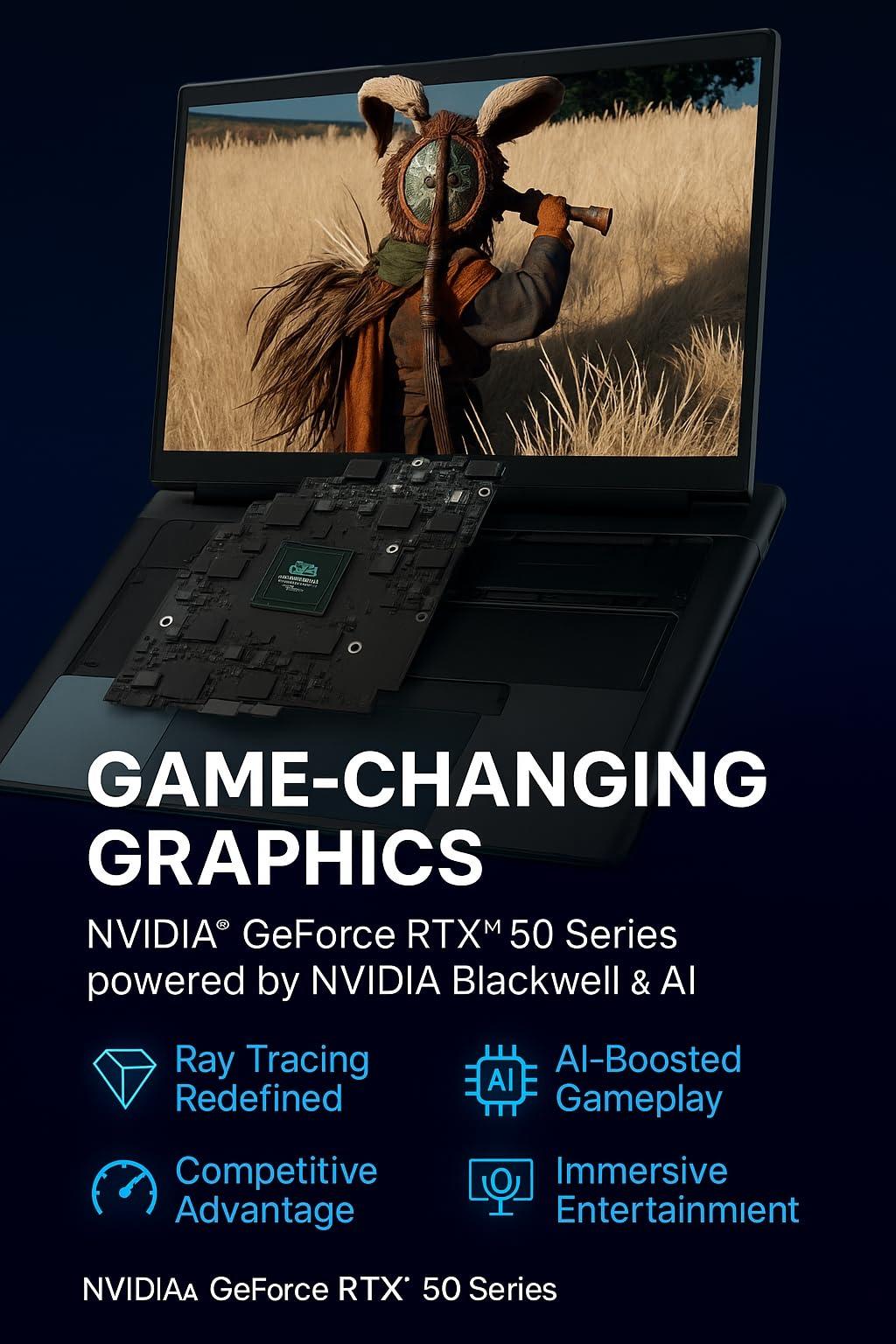 Alienware 18 Area-51 Gaming Laptop - Intel Ultra 9 275HX (24-Core, Up to 5.4GHz), RTX 5080 GDDR7, 16" 2.5K QHD+ 300Hz, 64GB DDR5, 8TB SSD, Backlit KB, w/DVD Drive, Win 11 Pro, Office Lifetime - Image 4