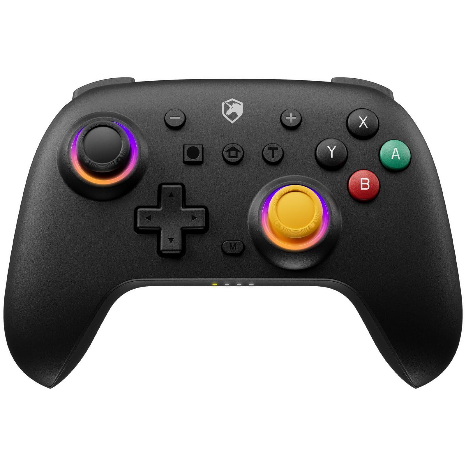 ECHTPower Wireless Switch Controller, Switch pro Controller for Nintendo Switch/Nintendo Switch 2, Gaming Controller with Hall Effect Joysticks, Wake-up, Programmable, 6 Axis Gyro, Turbo