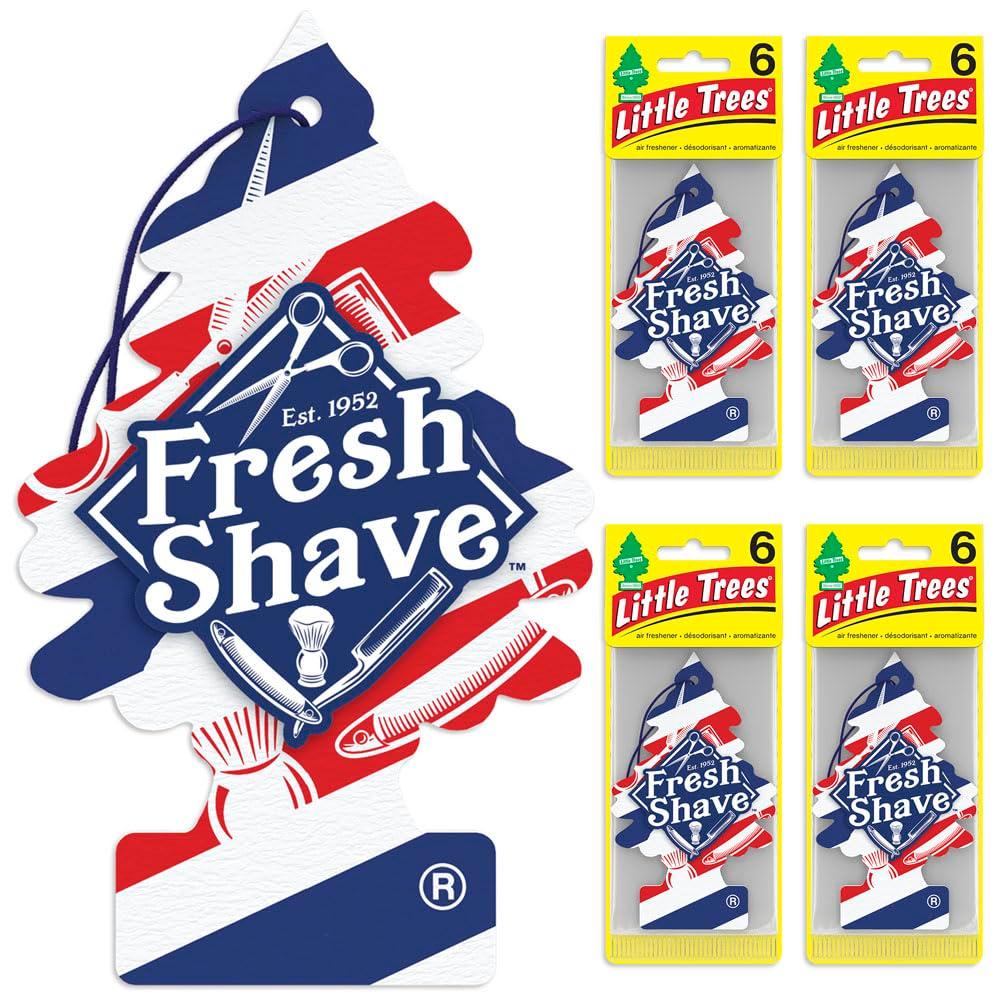 LITTLE TREES Air Fresheners Car Air Freshener. Hanging Tree Provides Long Lasting Scent for Auto or Home. Fresh Shave, 24 Air Fresheners - Image 2