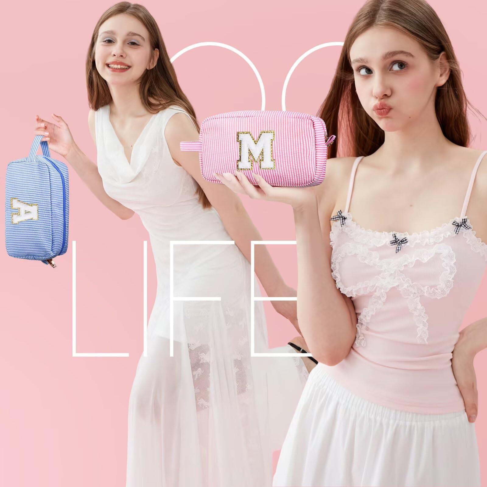 YOOLIFE Birthday Gifts for Mom, Gifts for Mom from Daughter, Mama Gifts Idea, Mother In Law Gifts, Monogram Initial Makeup Bag M - Image 7
