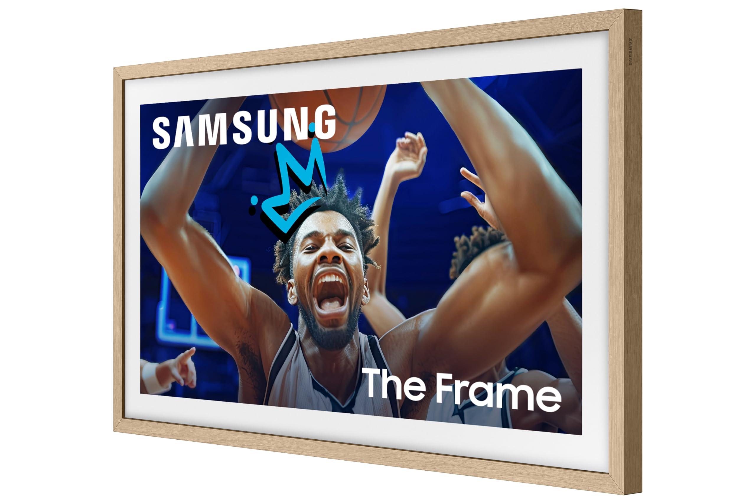 Samsung QN65LS03DAFXZA 65 Inch The Frame 4K Smart Quantum HDR TV with a Samsung VG-SCFA65TKB 65 Inch The Frame Customizable Bezel - Modern Teak (2024) - Image 3