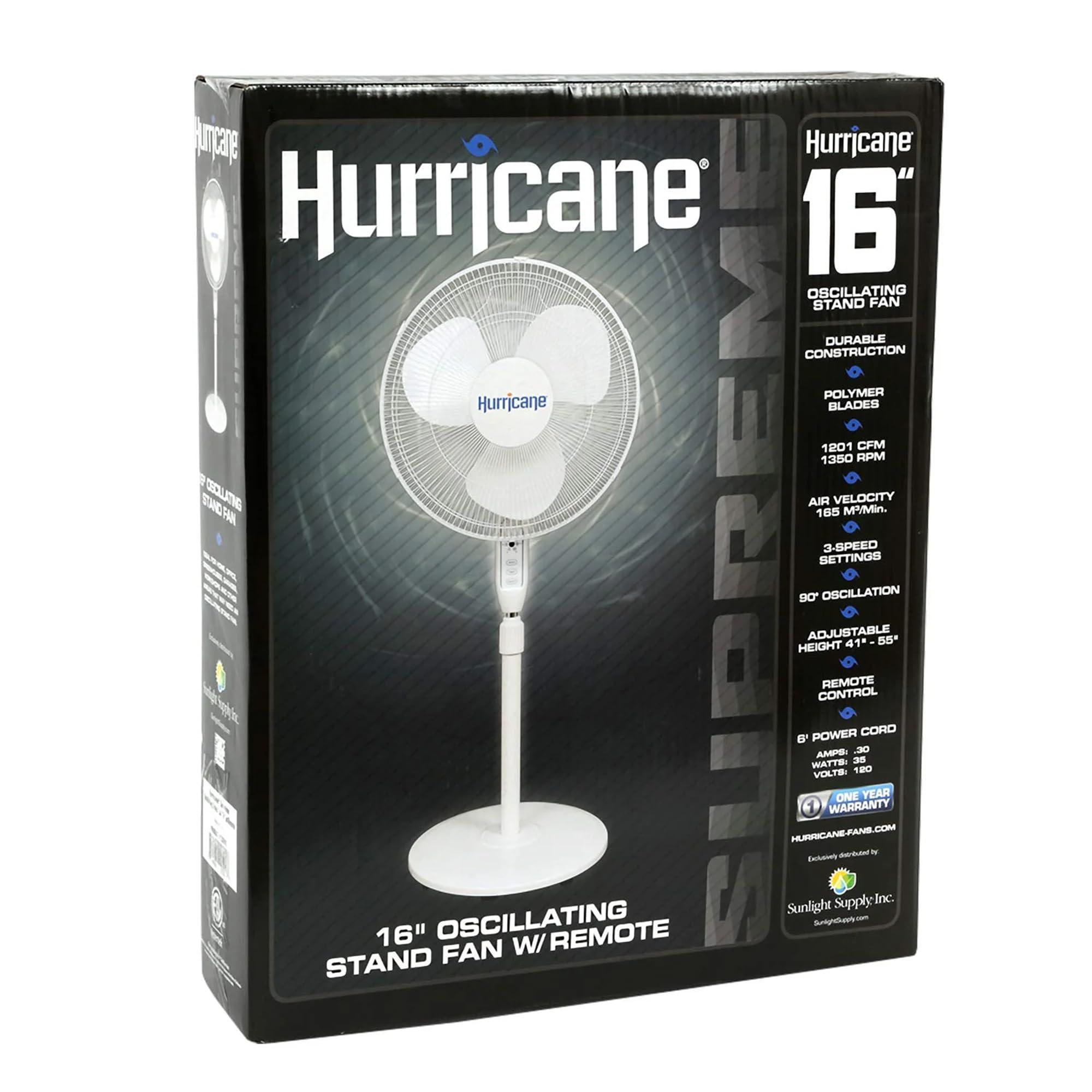 Hurricane Oscillating Pedestal Stand Fan for Home & Bedroom, 16" Supreme, White - Portable Standing Electric Fan for Indoor & Outdoor Cooling - Image 9