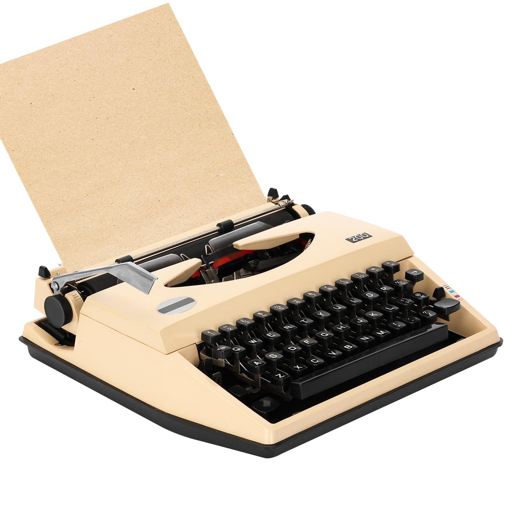 Legacy Manual Typewriter,Coffee Traditional Portable Vintage Typewriter Deeply Restored by Craftsmen,Manual Typewriter for Writing,Letters and Vintage Collectible Present