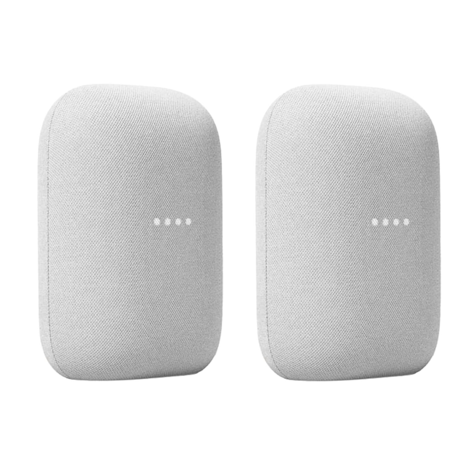Google Audio (2-Pack) Smart Speakers – Wireless Bluetooth & Wi‑Fi Home Speaker Bundle with Powerful Stereo Sound, Multi-Room Audio Assistant Voice Control - Image 2