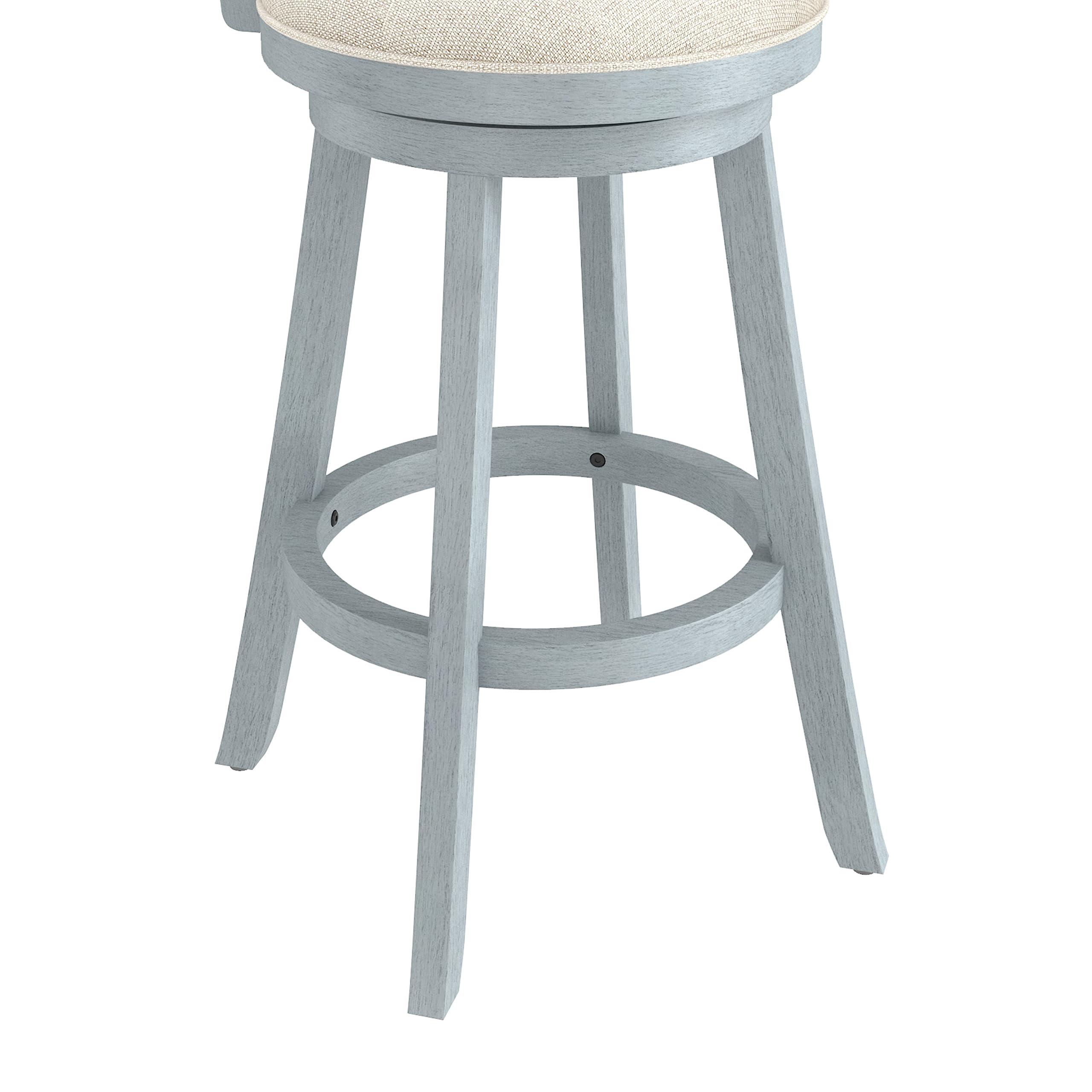 Hillsdale Fairfox 30.5" Wood Swivel Bar Height Stool, Blue Wire Brush - Image 7