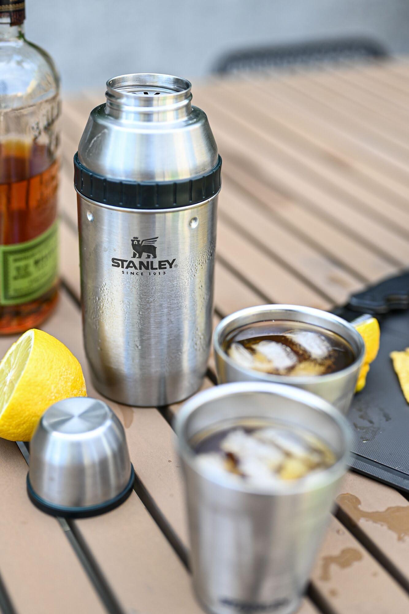 Stanley Happy Hour Cocktail Shaker Set 20 oz | Bartender Kit for Camping and Travel | Cocktail Drink Mixing Set with 2 Cups | Insulated Stainless Steel | BPA-Free | Black 2.0 - Image 2