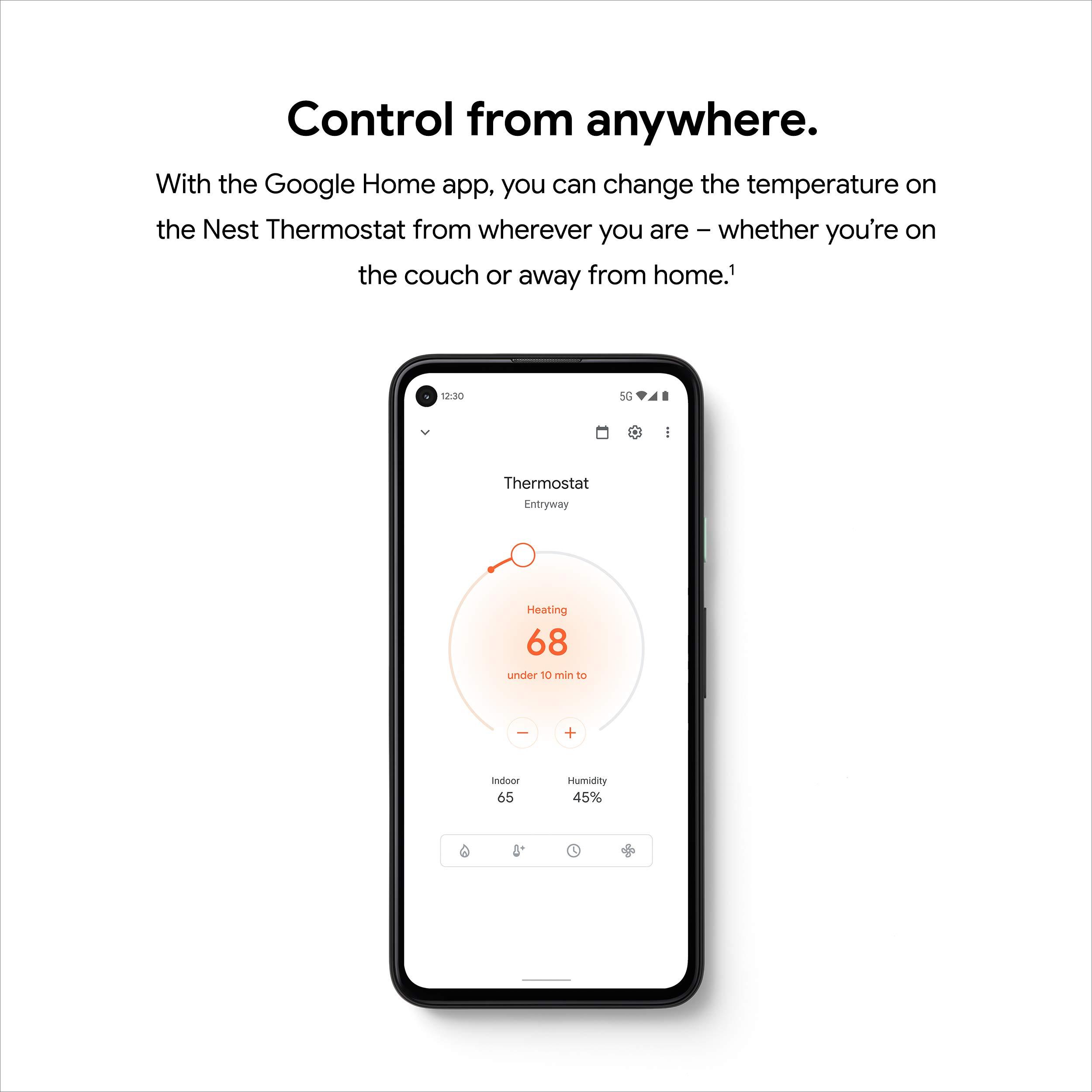 Google Nest Thermostat - Smart Thermostat for Home - Programmable Wifi Thermostat - Snow - Image 5