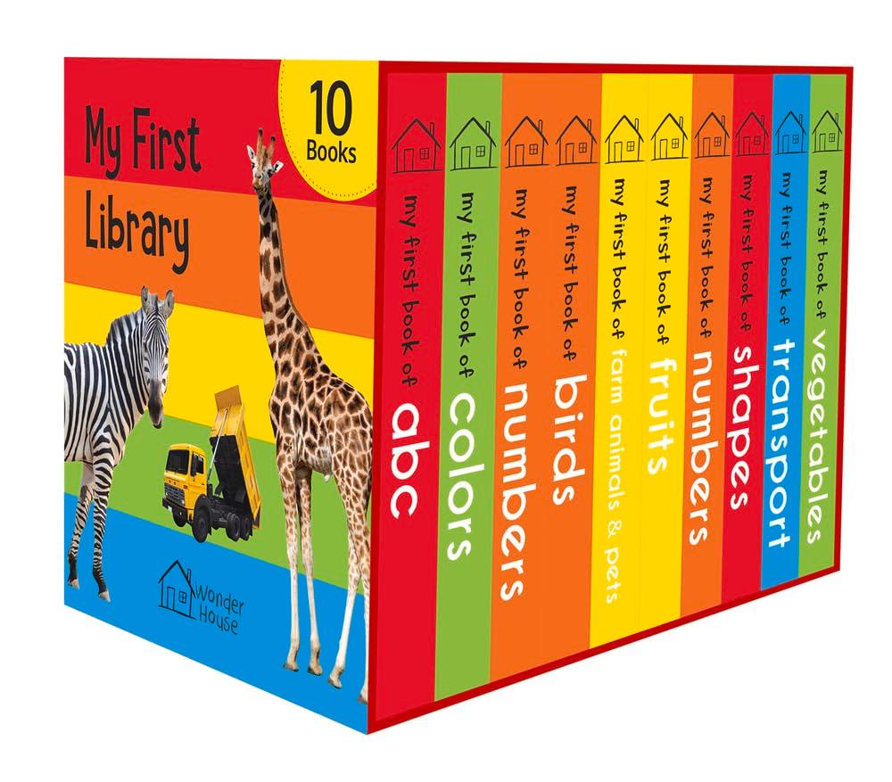 My First Library: Boxset of 10 Board Books for Kids