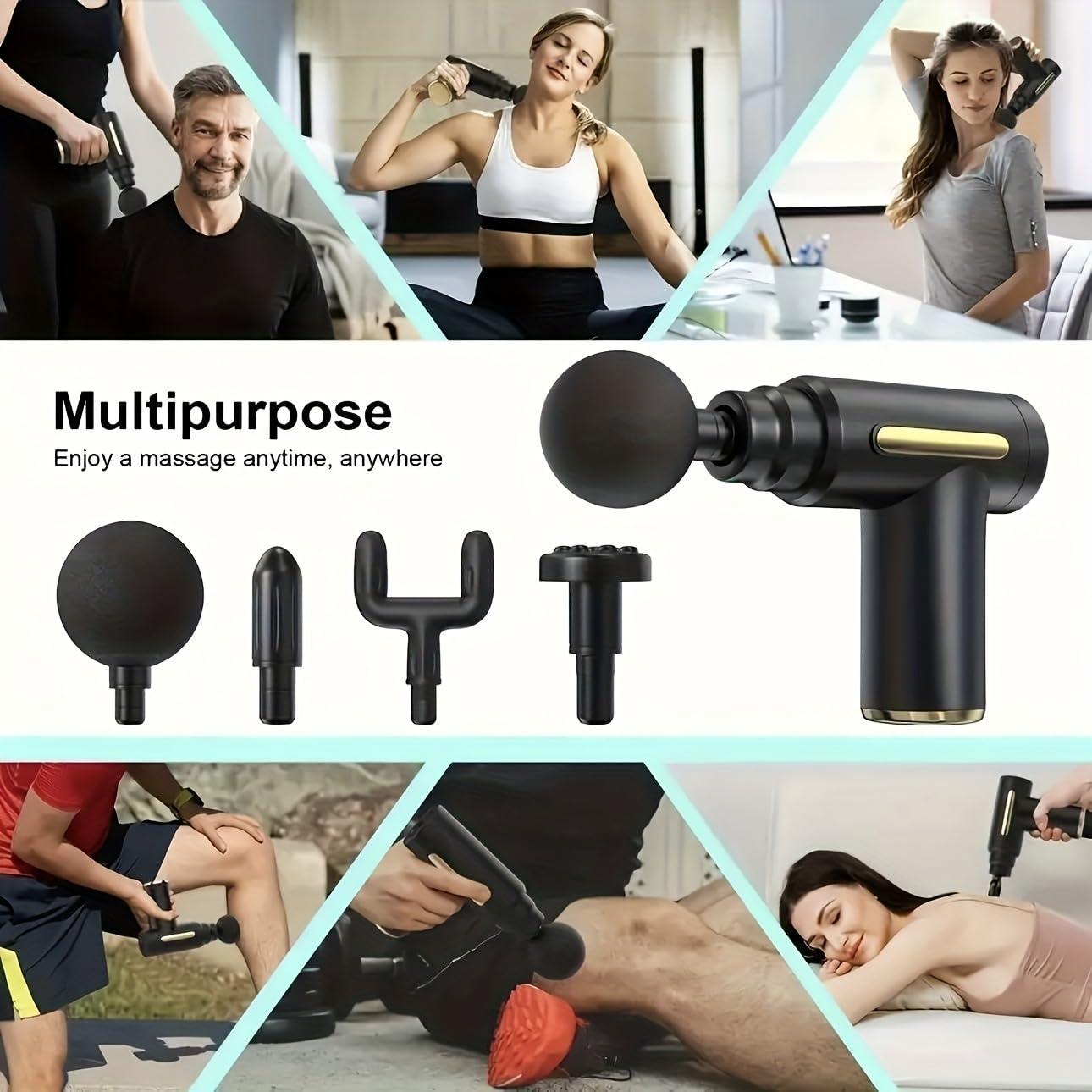 Zeera Lumina Portable Massage Gun Deep Tissue,Percussion Handheld Muscle Massager Tool for Full Body Pain Relief, Ideal Gifts for Home & Travel, Compact & Lightweight Aesthetic (Green) - Image 4
