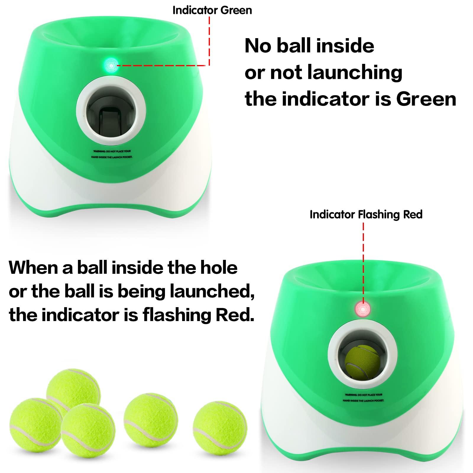 MEKAPLE Dog Ball Thrower Launcher, Automatic Launcher with 6 Mini Tennis Balls, Interactive Dog Toys Indoor Outdoor Ball Thrower Machine for Small Dogs with 3 Distance Settings - Image 3