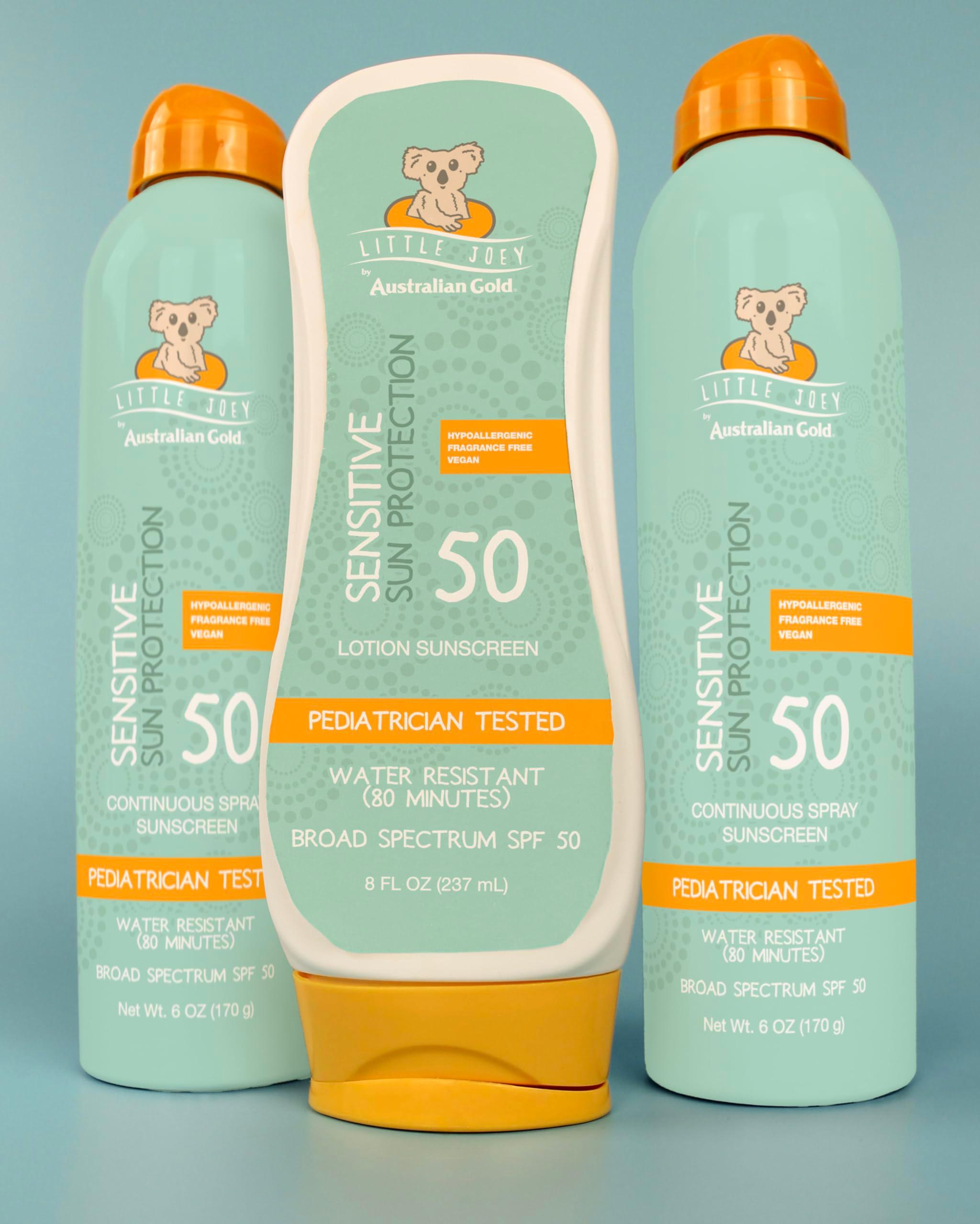 Australian Gold Australian gold little joey continuous spray, spf 50 broad spectrum water resistant for up to 80 minutes pediatrician tested hypoallergenic fragrance free, 6 Ounce, A70915 - Image 6