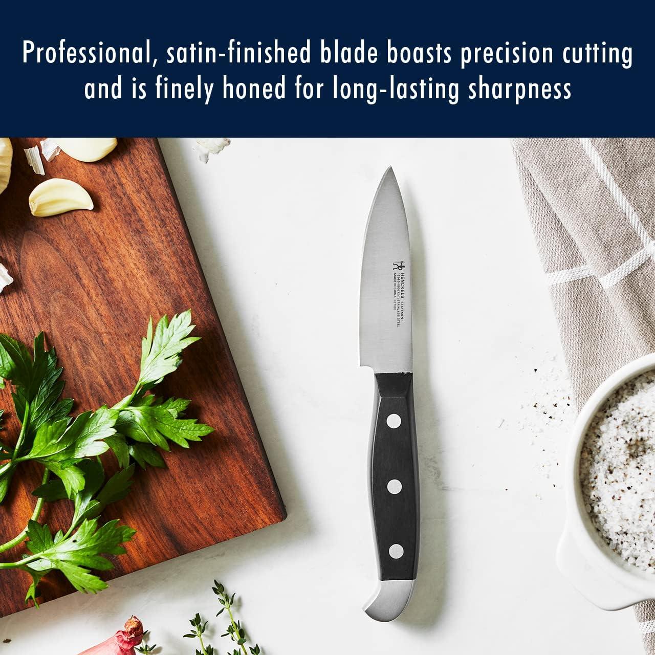 HENCKELS Premium Quality 15-Piece Knife Set with Block, Razor-Sharp, German Engineered Knife Informed by over 100 Years of Masterful Knife Making, Lightweight and Strong, Dishwasher Safe - Image 7