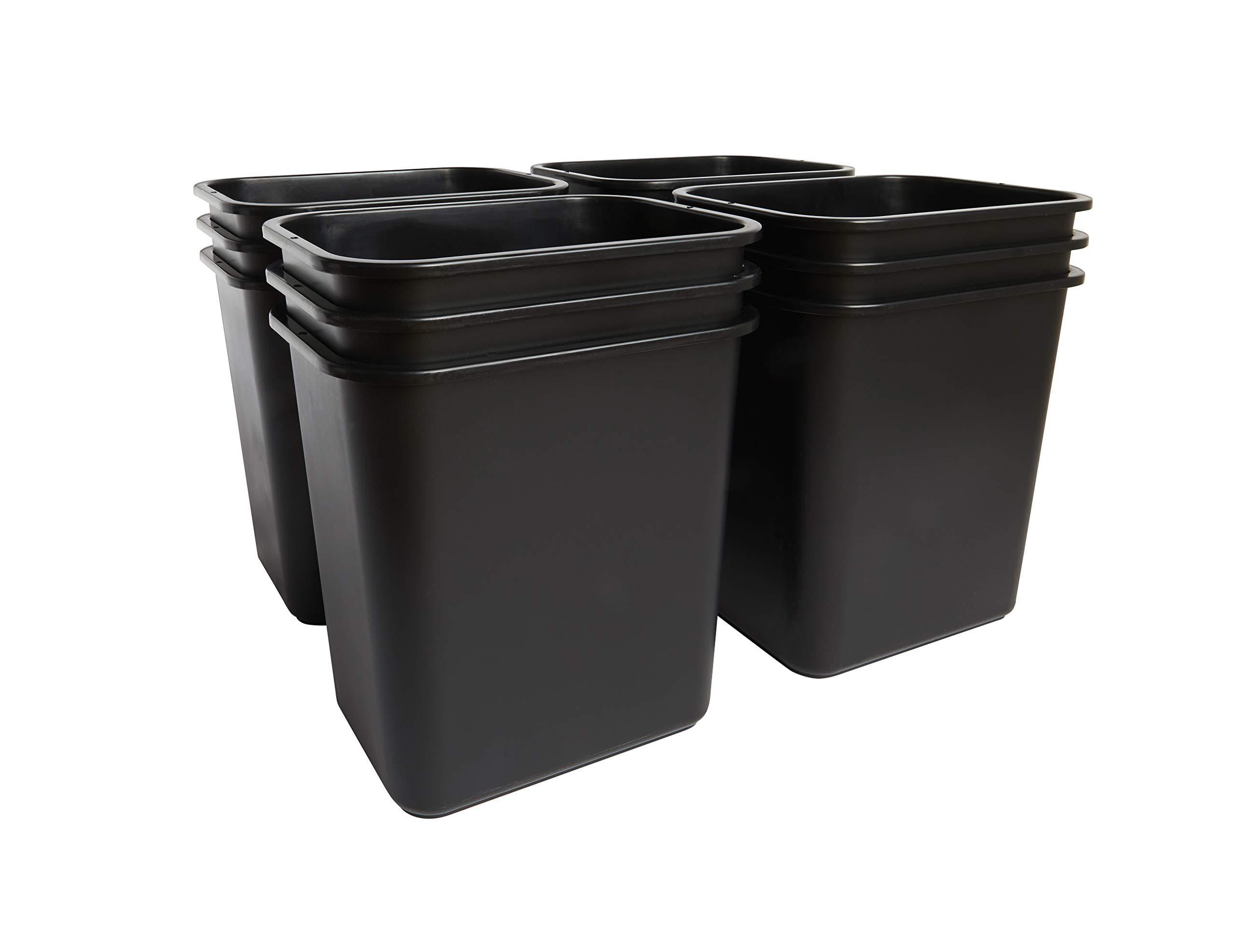 United Solutions 7 Gallon / 28 Quart Space Saving Trash Wastebasket, Fits Under Desk and Small, Narrow Spaces in Commercial, Kitchen, Home Office, and Dorm, Easy to Clean, Black (Pack of 12) - Image 5