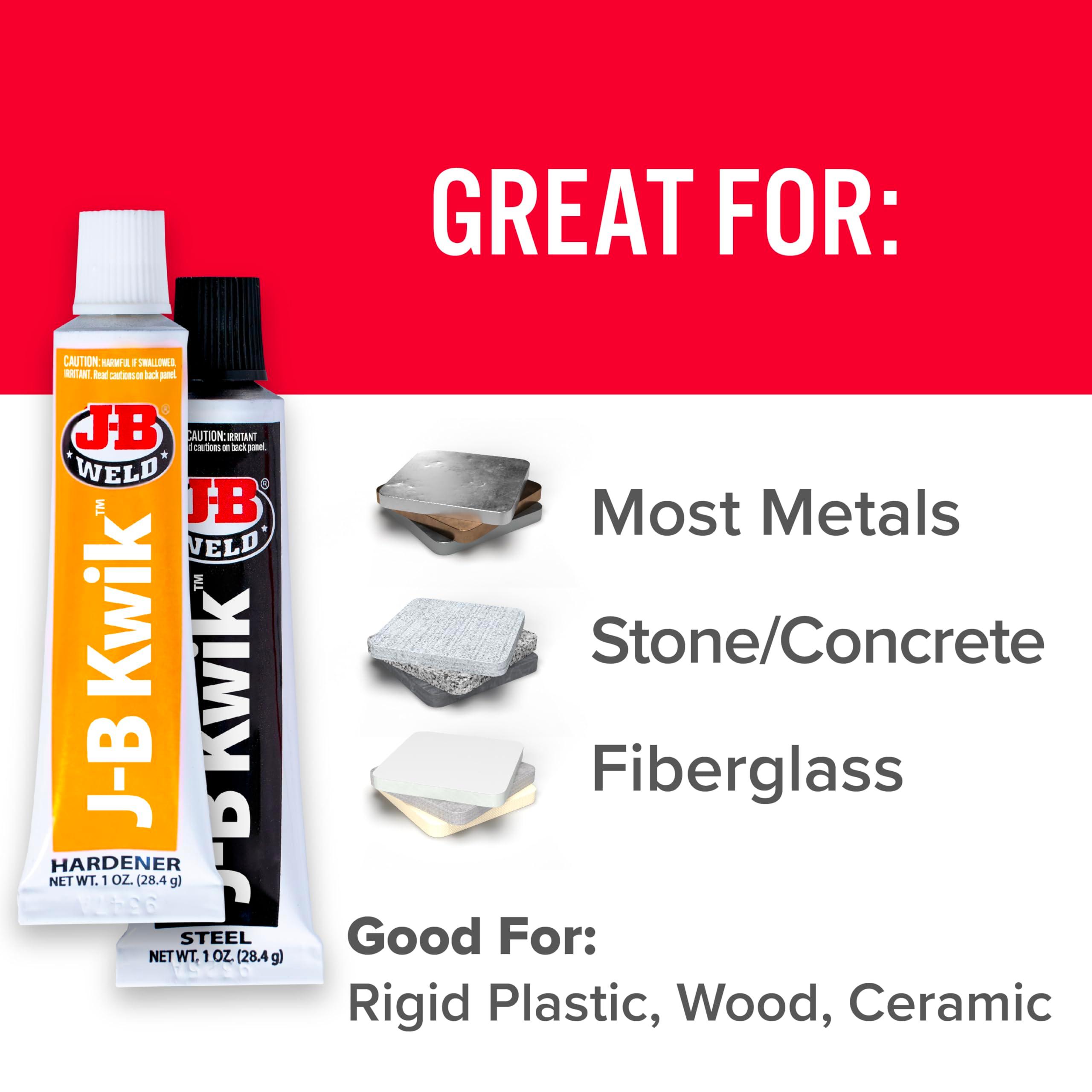 J-B Weld 8276 KwikWeld Quick Setting Steel Reinforced Epoxy - Dark Grey 2 oz - Image 4