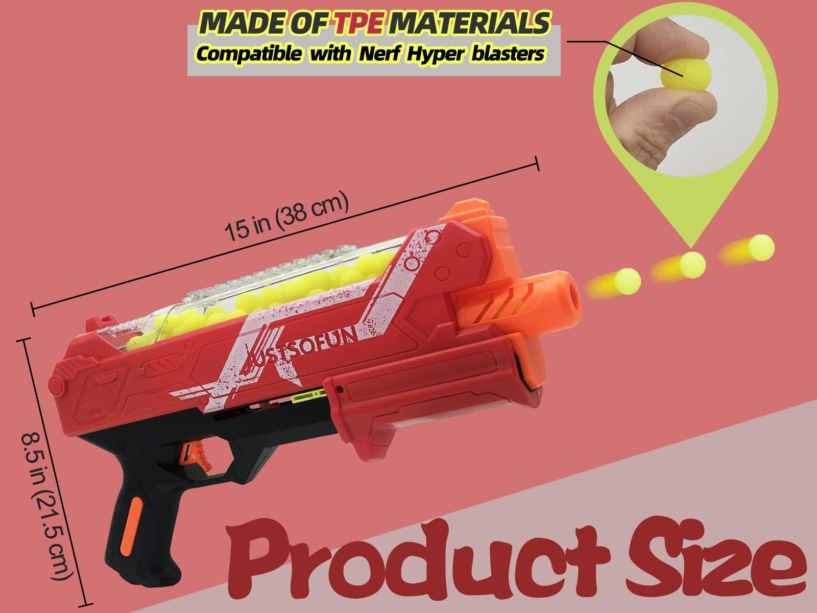 Blaster Gun with Protective Goggles and 100 Rounds for Boys and Girls Up to 110 FPS Compatible with Nerf Hyper Rounds Darts, Easy Reload, Holds Up to 50 Rounds (RED) - Image 3