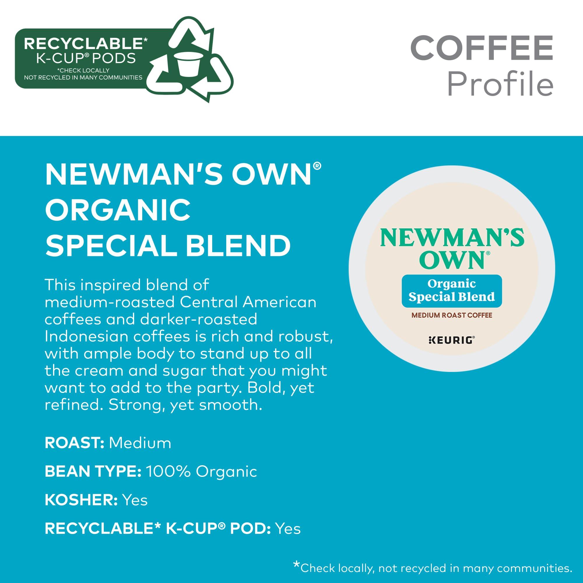 Newman's Own Organics Special Blend Keurig Single-Serve K-Cup Pods, Medium Roast Coffee, 96 Count - Image 4