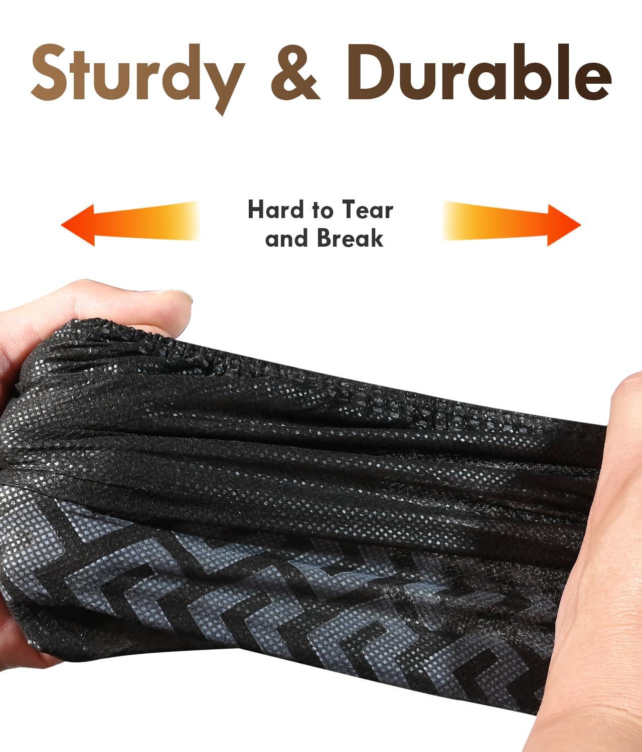 Recycable Shoe Covers Disposable - Black Shoe Covers for Indoors,50Pcs Booties for Shoe cover,Fits Up To 11 US Men and 13 US Women Size,Recyclable Non-Woven Fabric - Image 5