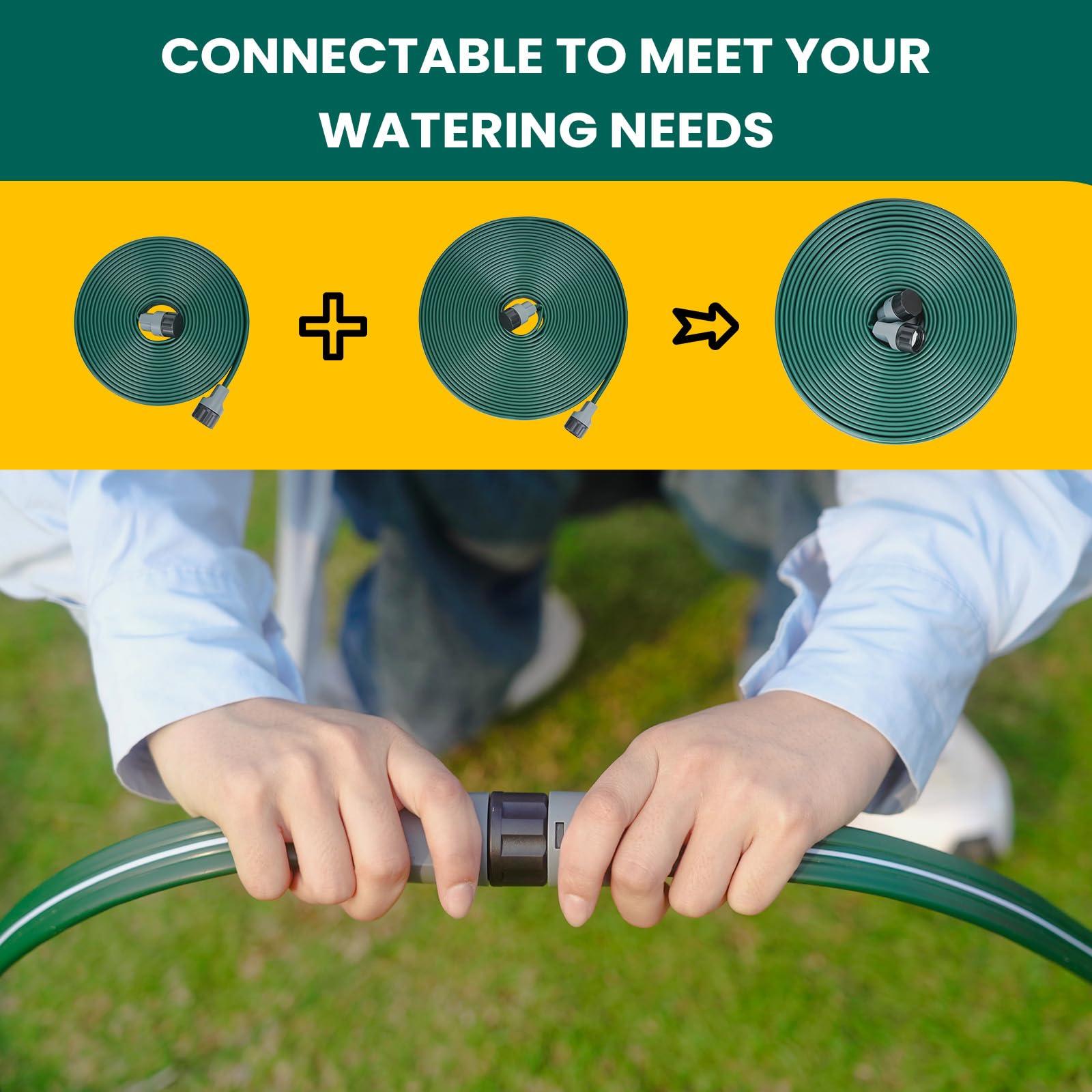 DXront Sprinkler Soaker Hose 50ft for Garden Lawn, Watering Pipe with Holes, High-Efficiency Water-Saving Garden Irrigation System, Drip Hose Sprinkler - Image 5
