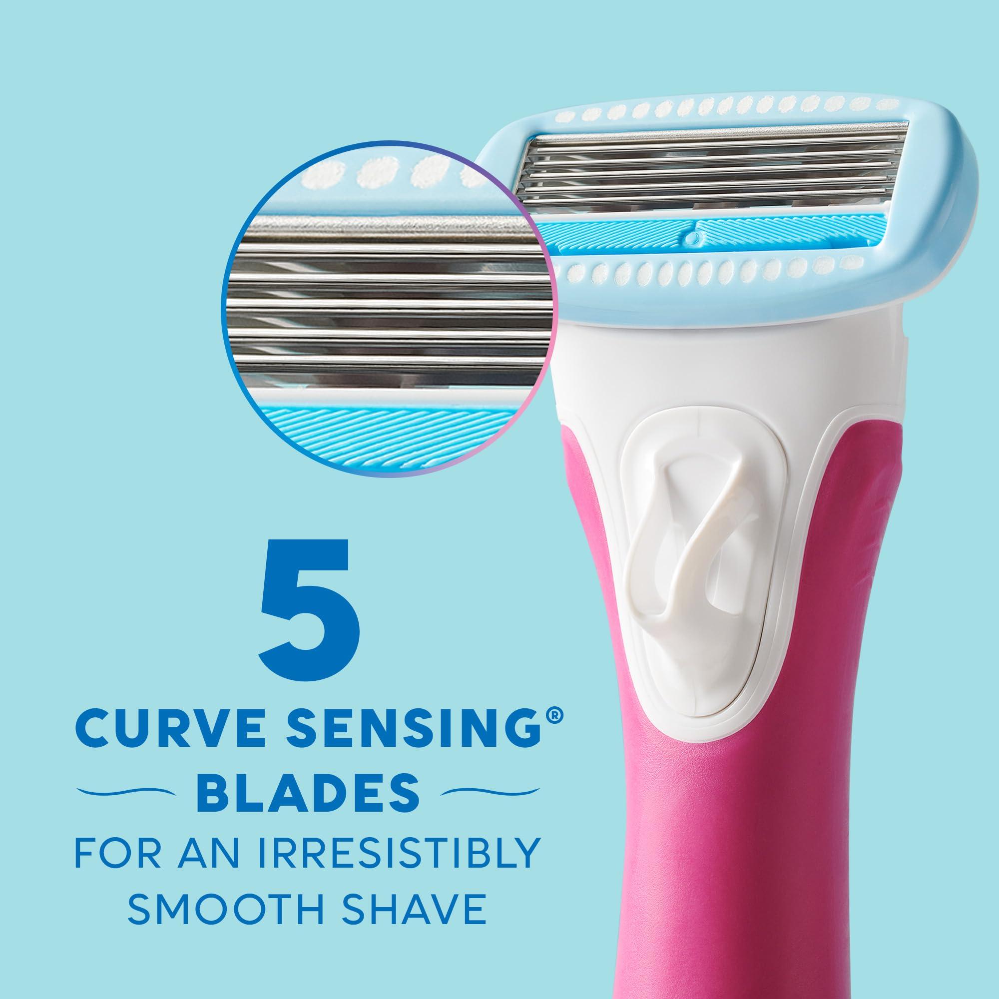 Schick Hydro Silk TrimStyle Razor with Bikini Trimmer for Women | 2-in-1 Bikini Razor for Women and Womens Trimmer for Pubic Hair, Includes 1 Waterproof Handle, 3 Refills & 1 AAA Battery - Image 5