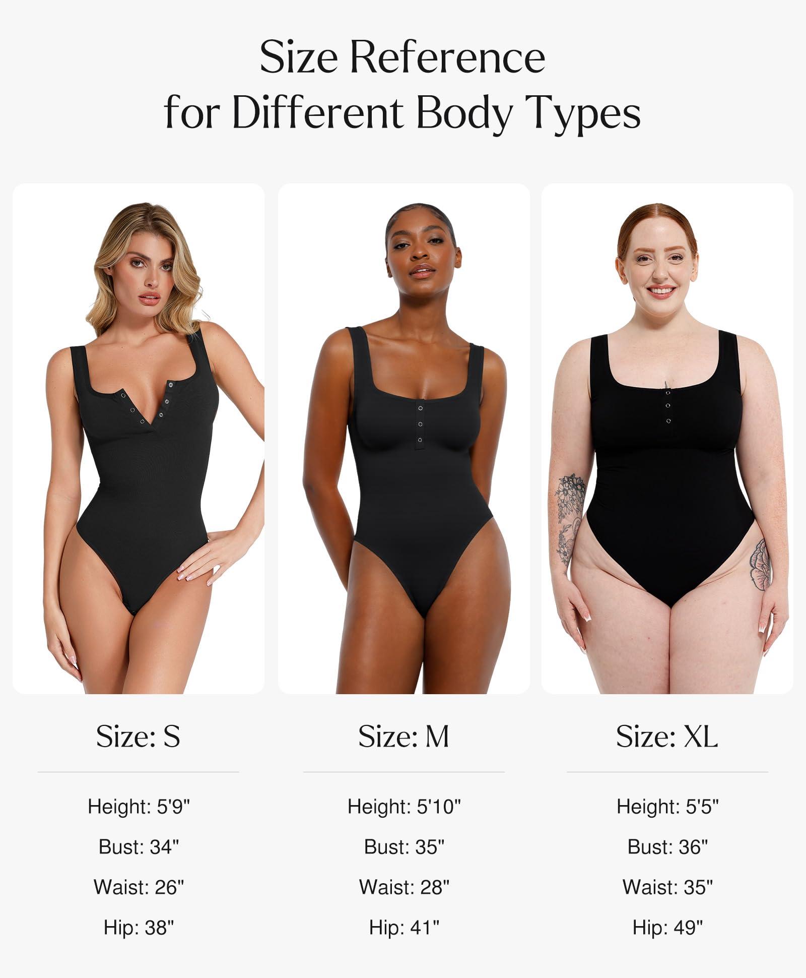 Popilush Bodysuits for Women Tummy Control Henley Going Out Shirts Button Down Body Suit Thong Tank Tops - Image 6