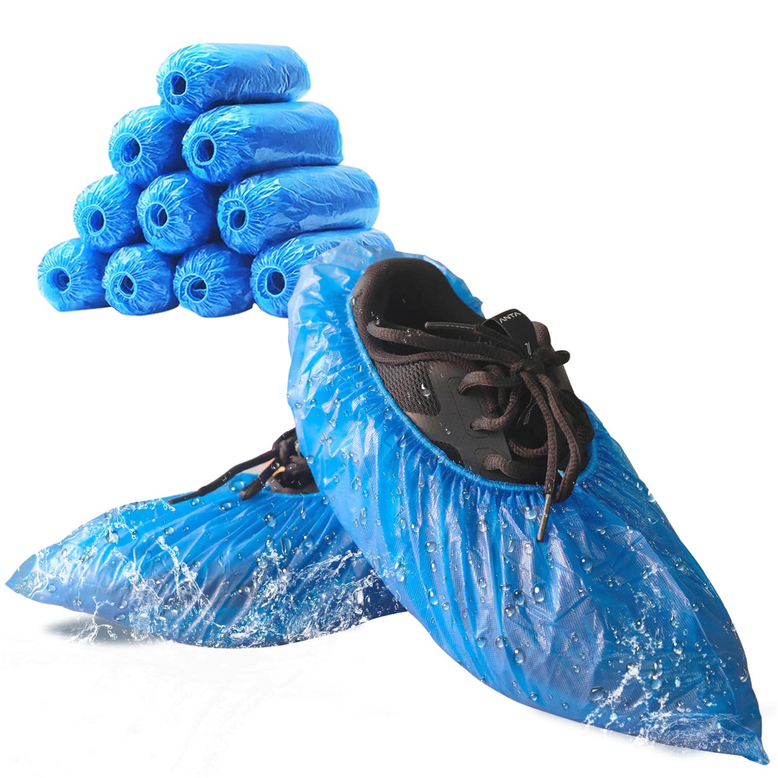 Amedall Shoe Covers Disposable,Waterproof 100 Pack(50 Pairs),Non-Slip for Various Occasions,fits up to US Men's 12 & Women's 13 Size,Durable Booties Boot Covers for Indoors & Outdoor，Premium