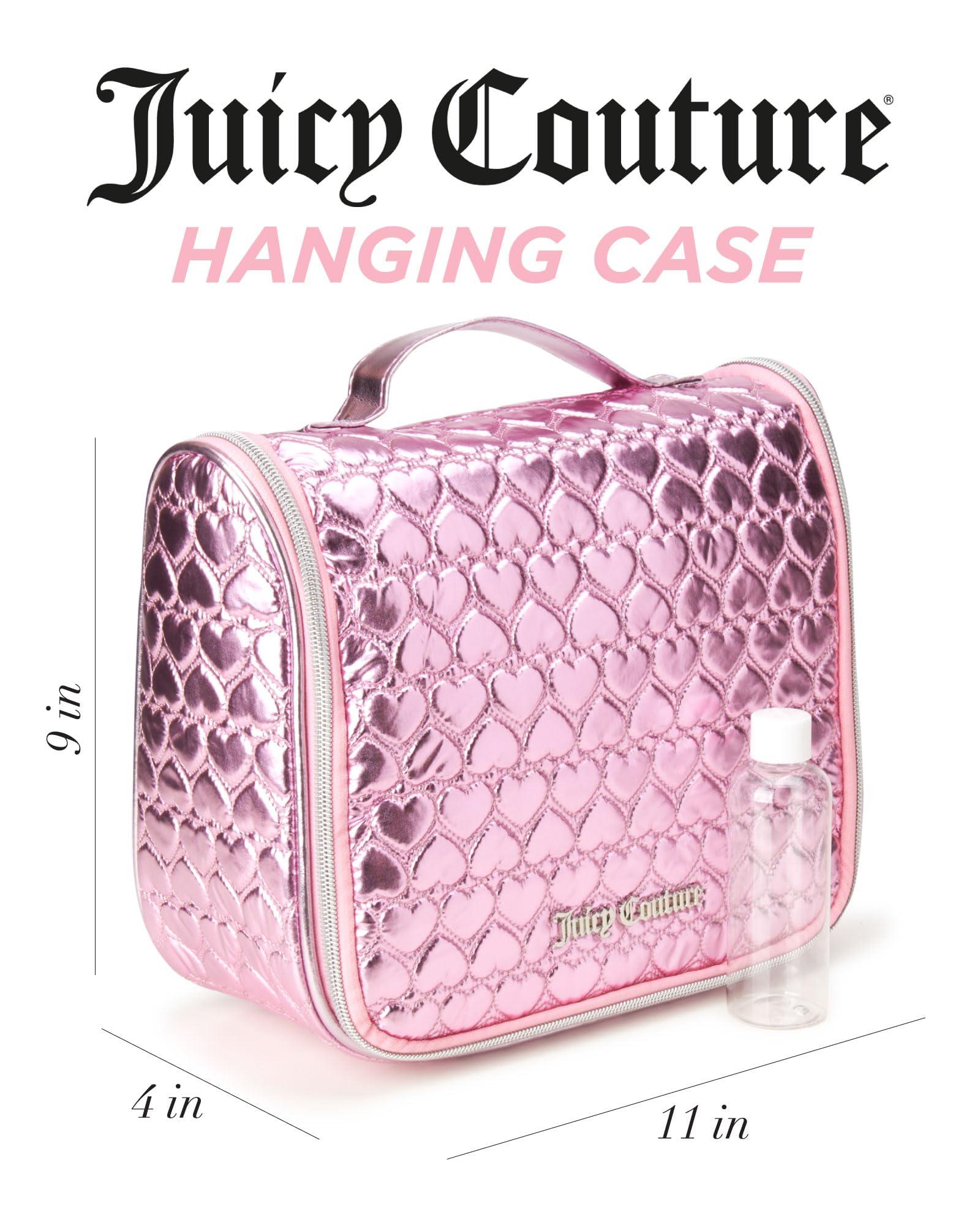 Juicy Couture Women's Cosmetics Bag - Hanging Travel Makeup and Toiletries Kit - Makeup Accessories Organizer Case with Hook, Size One Size, Pink - Image 2
