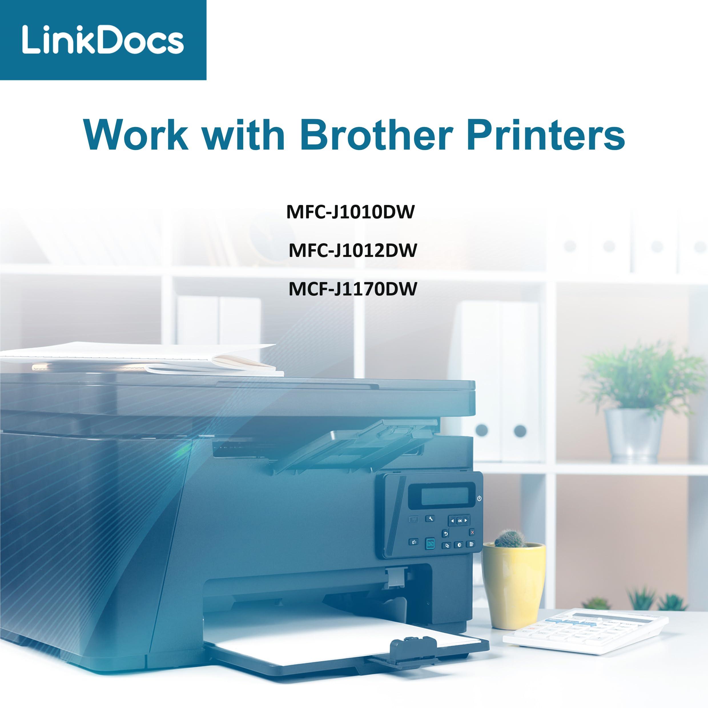 LinkDocs LC401 Ink Cartridges Compatible Replacement for Brother LC401 LC401XL to Use with Brother MFC-J1010DW MFC-J1170DW MFC-J1012DW Printer (Black Cyan Magenta Yellow 4 Pack) - Image 3