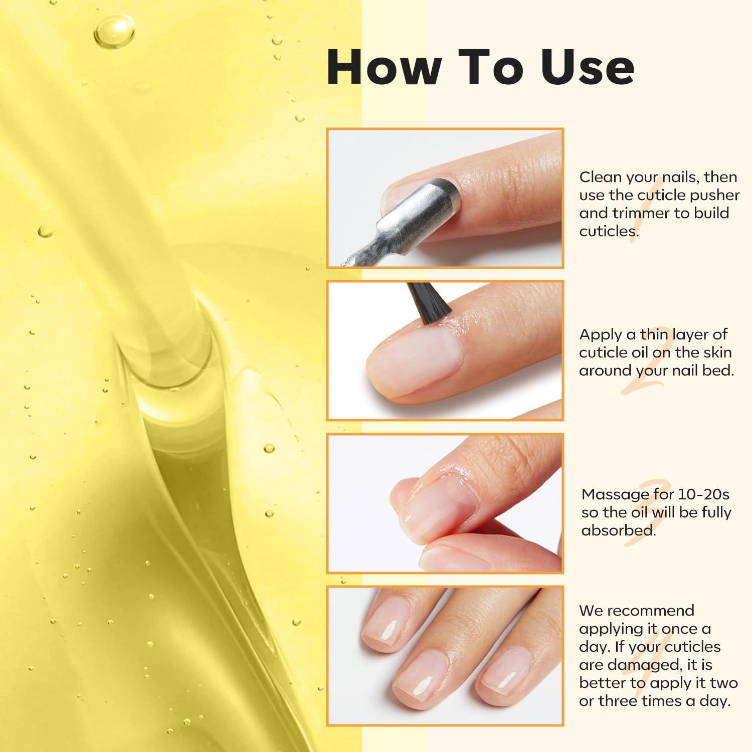 modelones Cuticle Oil for Nails, Natural Nail Oil for Growth and Strength Damaged Nails Vitamin E Revitalizing Essential Nail Oils Cuticle Care 15ml - Image 8